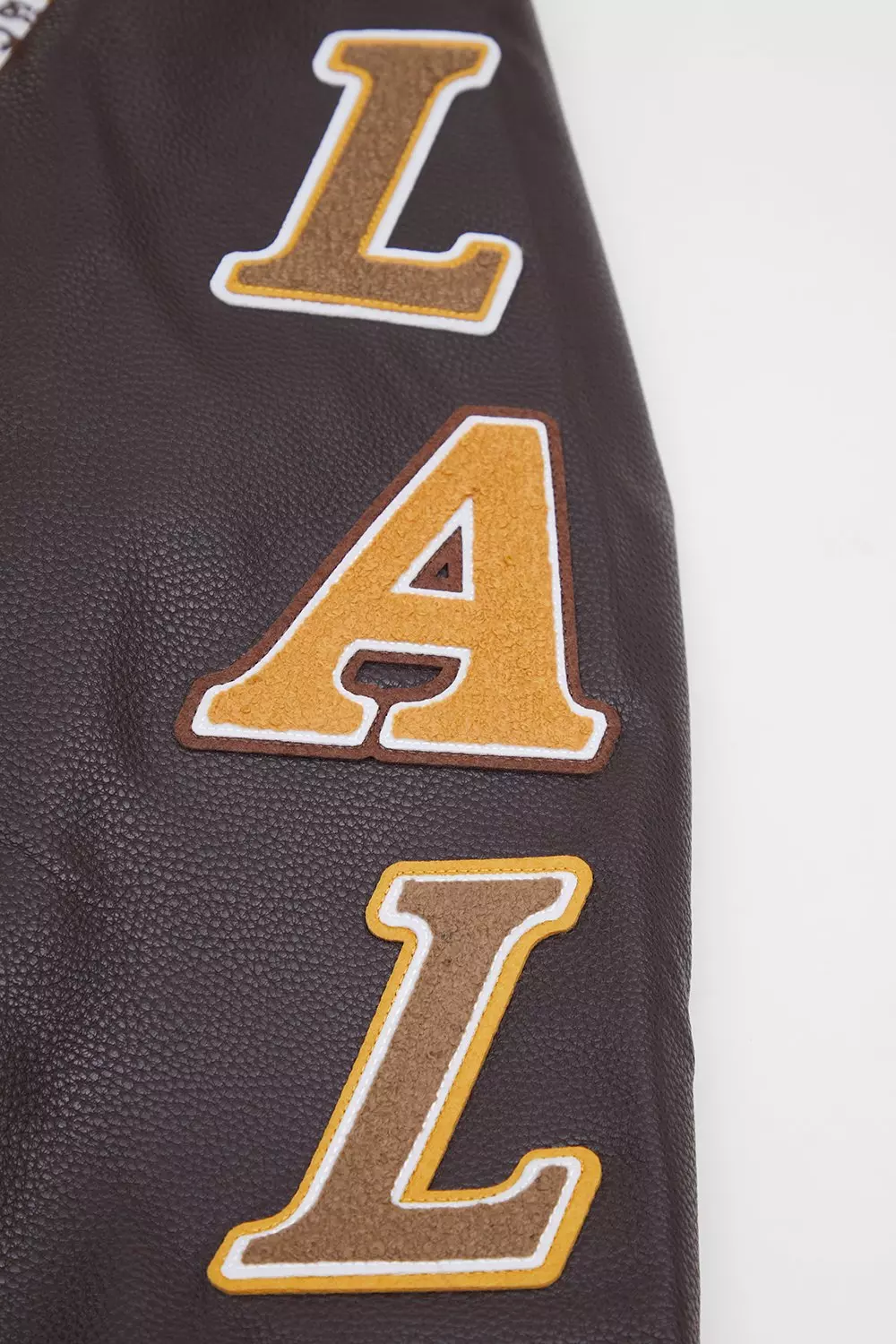Pro Standard Men's Los Angeles Lakers Classic Wool Varsity Jacket - Brown - BROWN