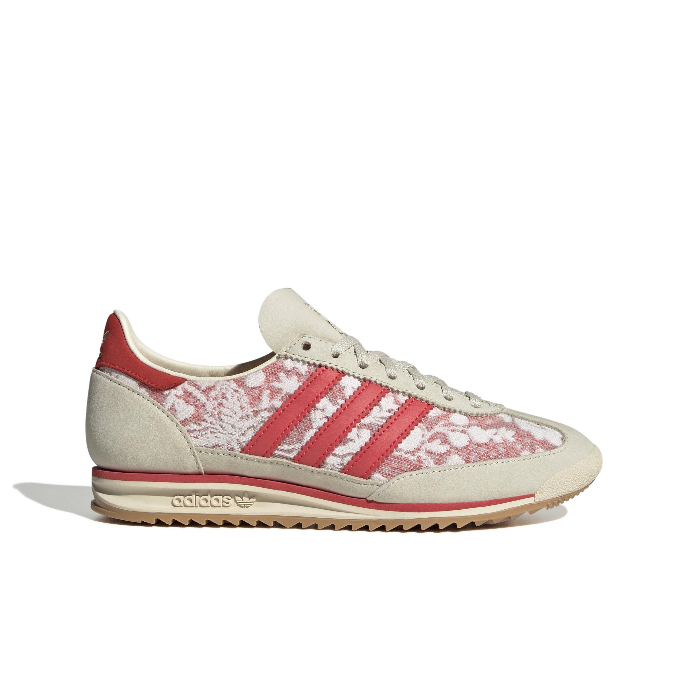 adidas Originals SL 72 OG X Liberty London "Ftwr White/Cream White/Better Scarlet" Women's Shoe - WHITE/WHITE/SCARLET Thumbnail View 1