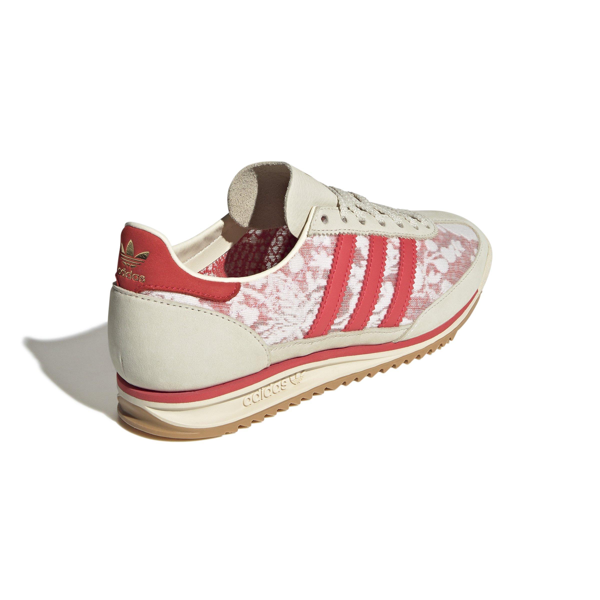 adidas Originals SL 72 OG X Liberty London "Ftwr White/Cream White/Better Scarlet" Women's Shoe - WHITE/WHITE/SCARLET Thumbnail View 4