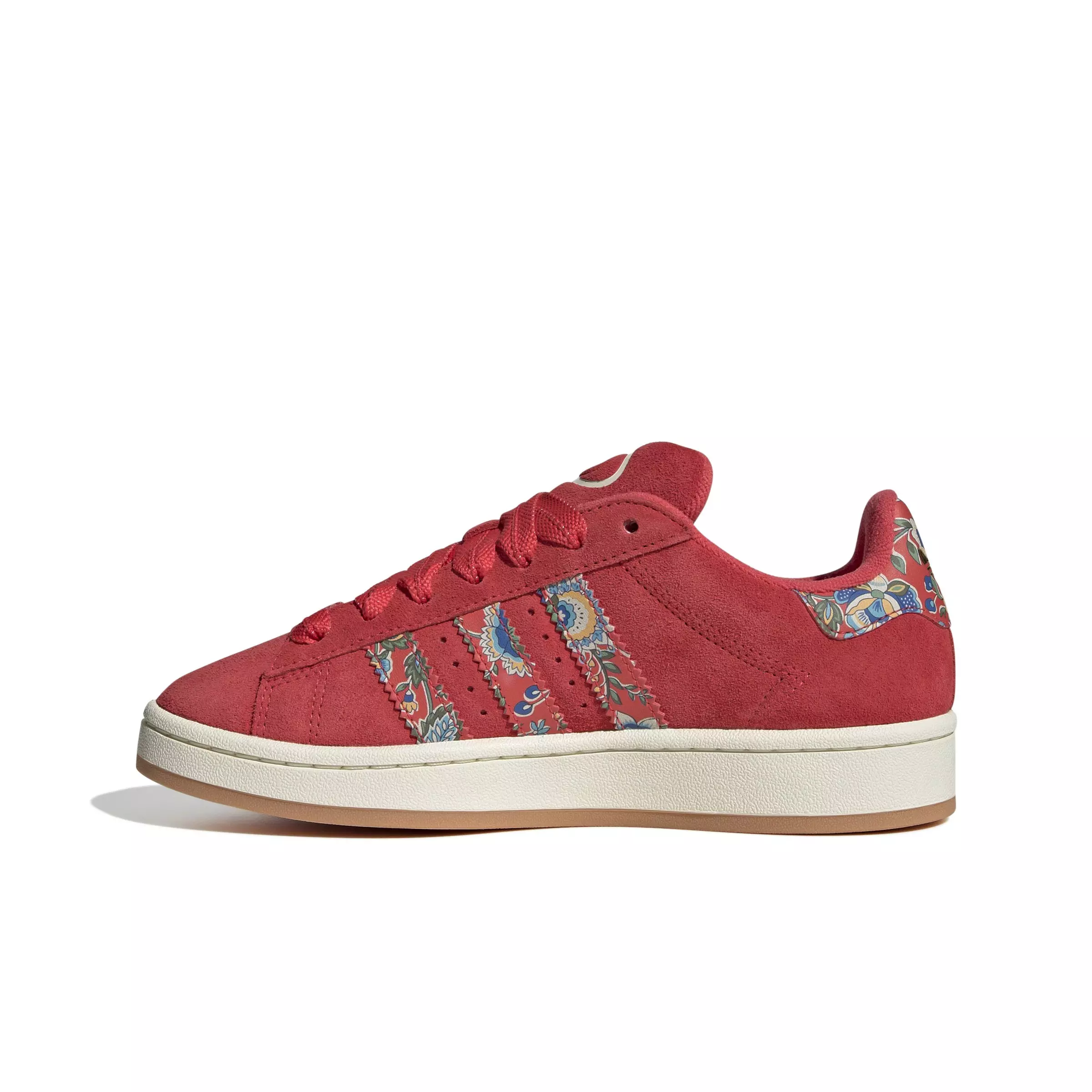 adidas Originals Campus 00s X Liberty London "Semi Lucid Red/Cream White/Gold" Women's Shoe - RED/WHITE/GOLD