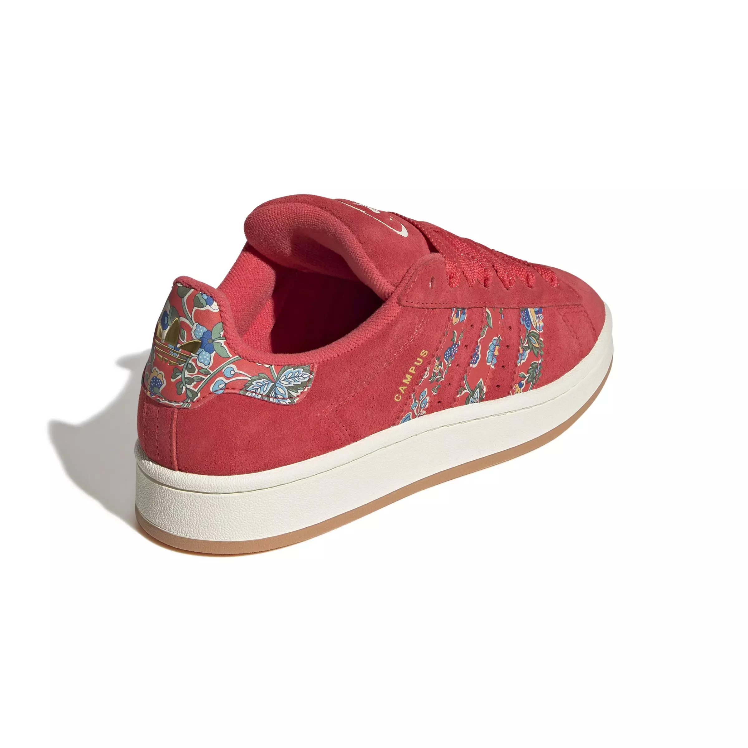 adidas Originals Campus 00s X Liberty London "Semi Lucid Red/Cream White/Gold" Women's Shoe - RED/WHITE/GOLD