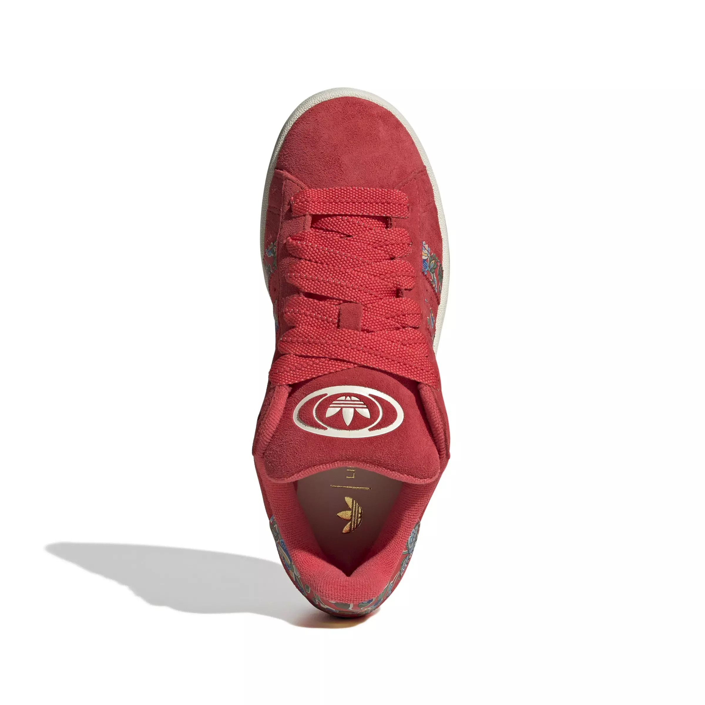 adidas Originals Campus 00s X Liberty London "Semi Lucid Red/Cream White/Gold" Women's Shoe - RED/WHITE/GOLD