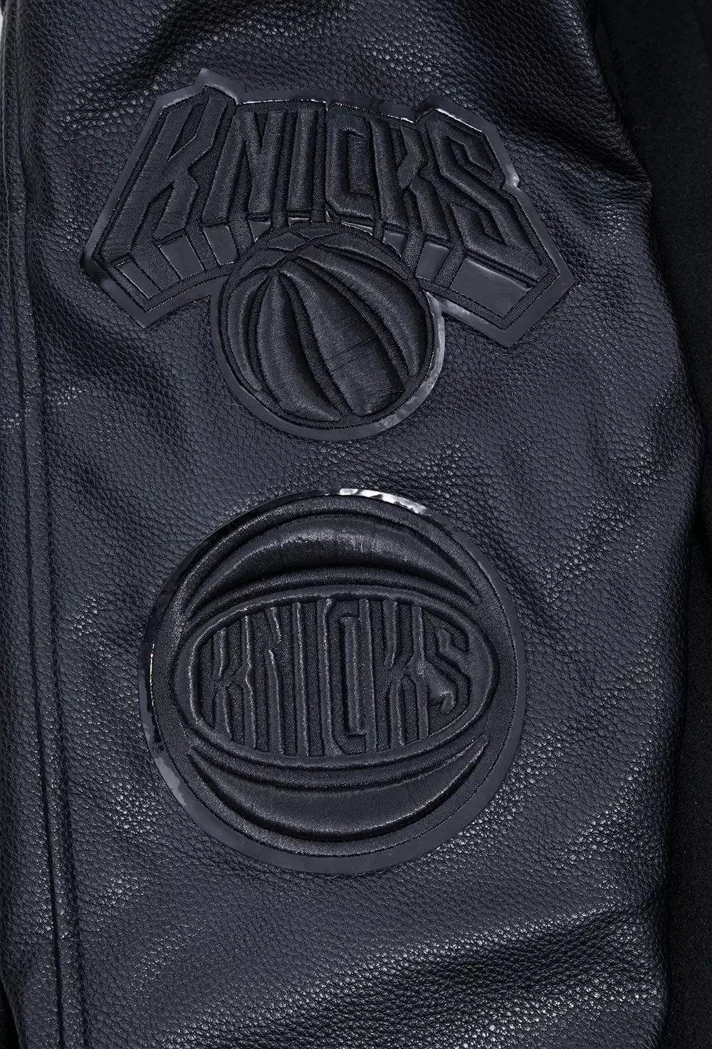 Pro Standard Men's New York Knicks Triple Black Varsity Jacket - BLACK