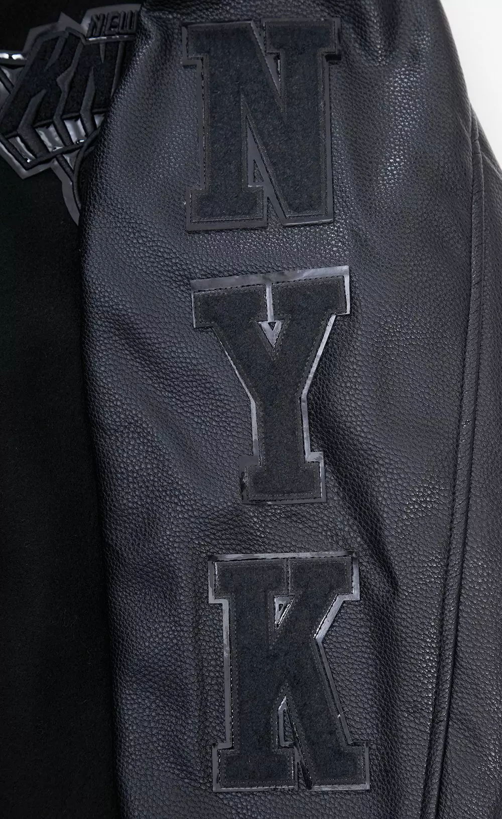 Pro Standard Men's New York Knicks Triple Black Varsity Jacket - BLACK