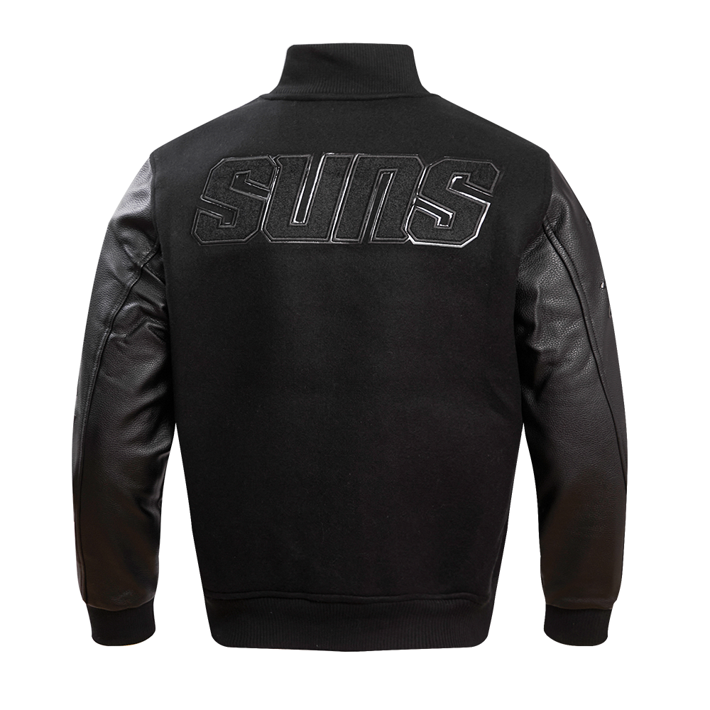 Pro Standard Men's Phoenix Suns Triple Black Varsity Jacket - BLACK Thumbnail View 2