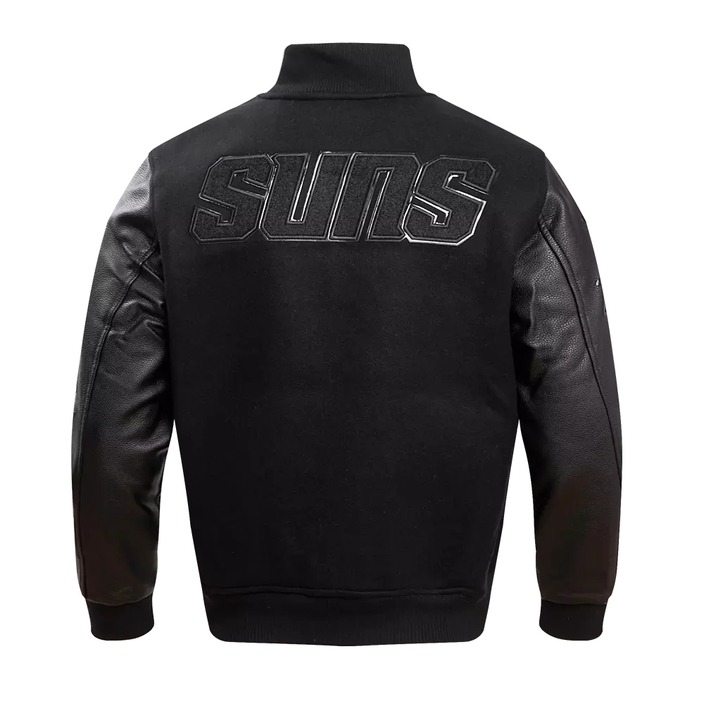 Pro Standard Men's Phoenix Suns Triple Black Varsity Jacket - BLACK