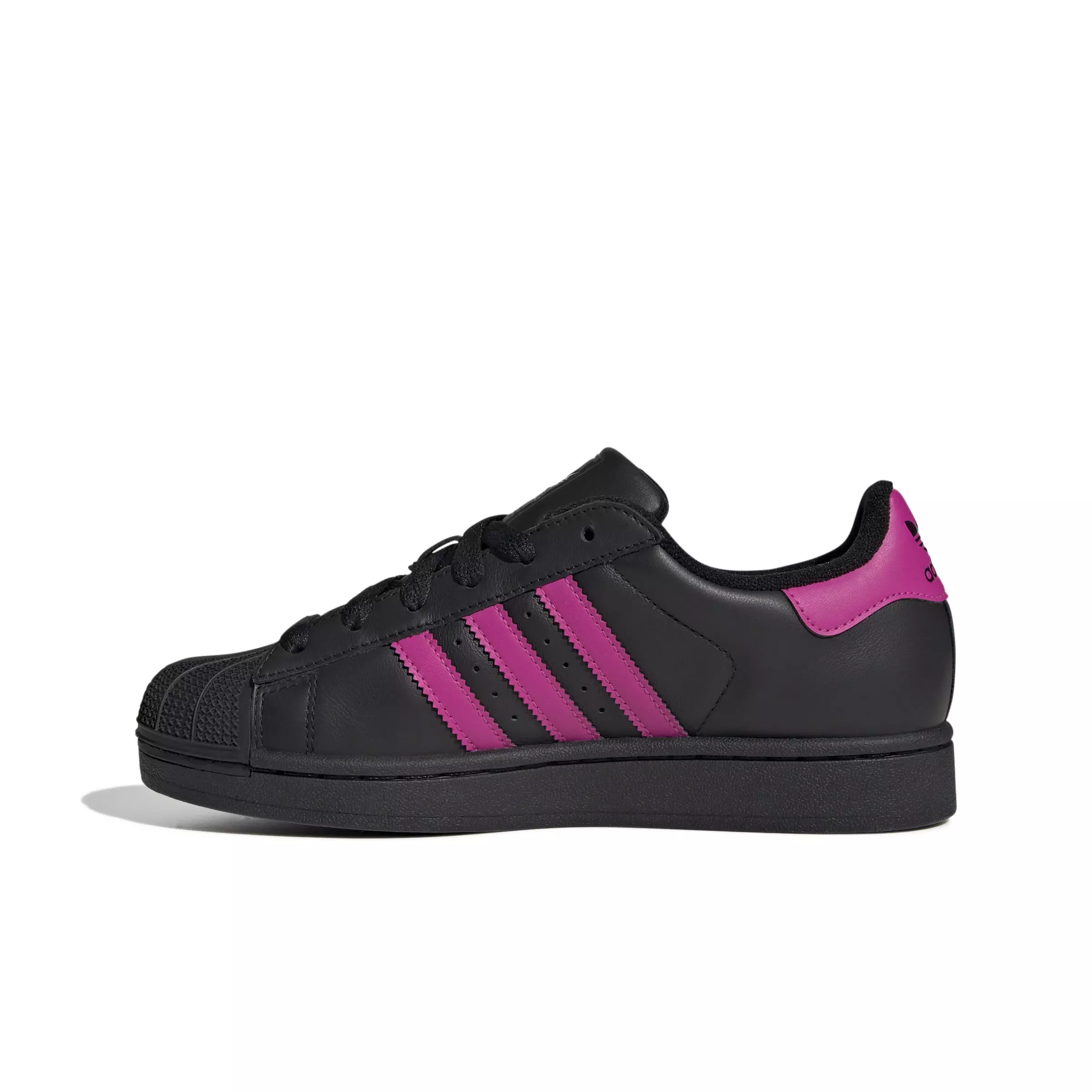 adidas Originals Superstar II "Core Black/Semi Lucid Fuchsia/Core Black" Women's Shoe - BLACK/FUCHSIA/BLACK