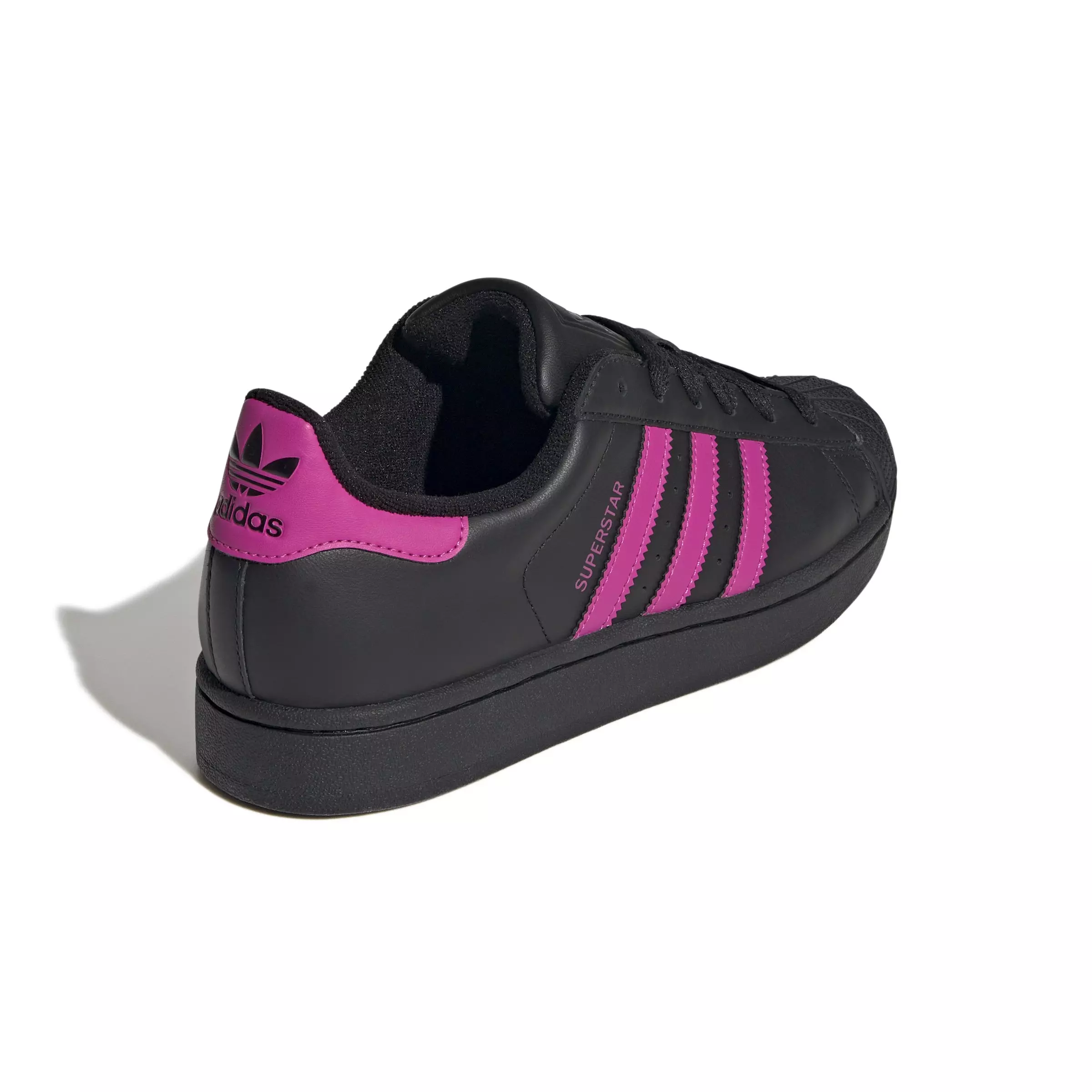 adidas Originals Superstar II "Core Black/Semi Lucid Fuchsia/Core Black" Women's Shoe - BLACK/FUCHSIA/BLACK