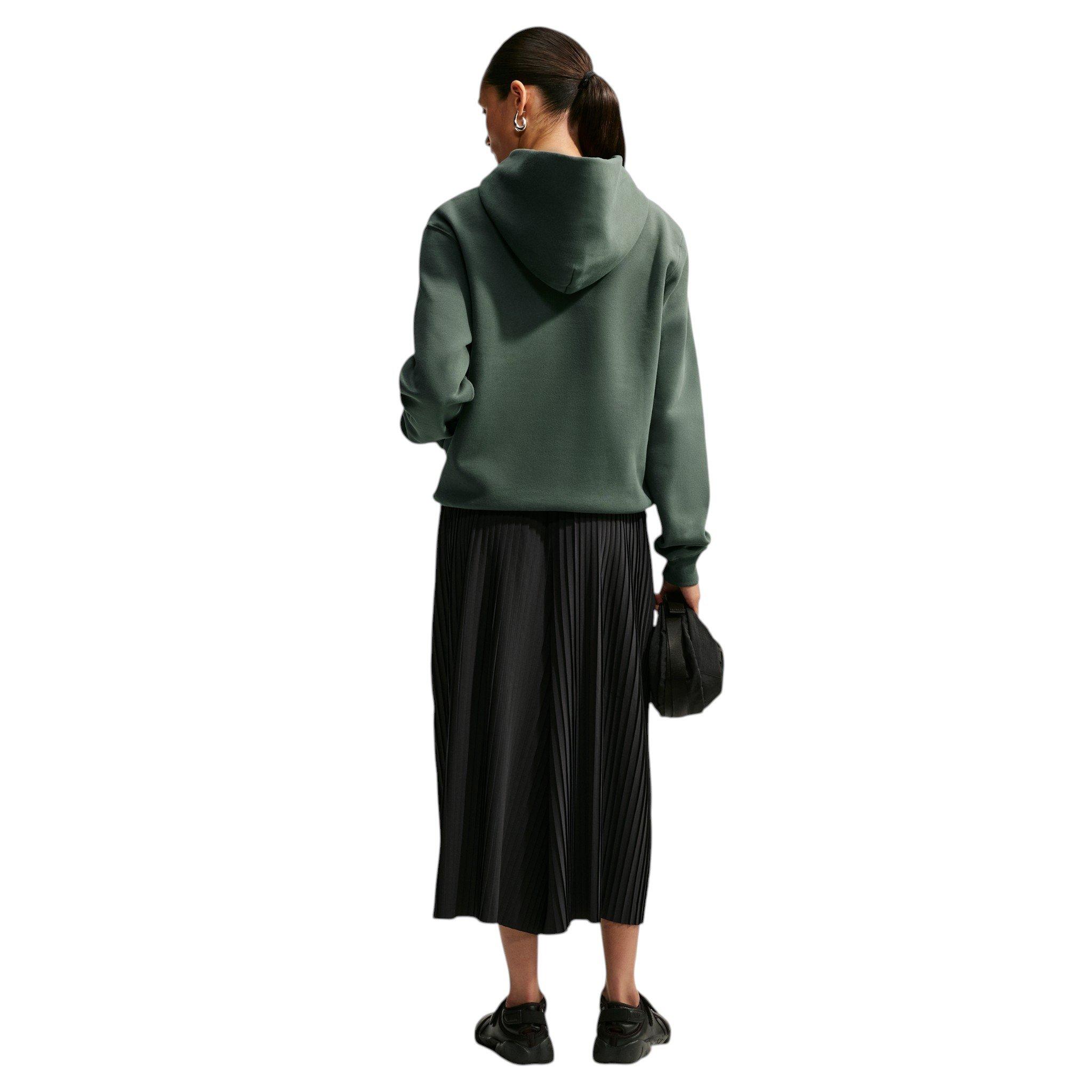 Nike Women's Studio Fleece Medium Weight Classic Pullover Hoodie - Green - GREEN