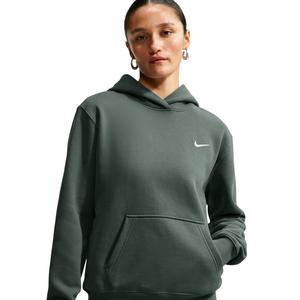 Nike Women's Studio Fleece Medium Weight Classic Pullover Hoodie - Green - GREEN
