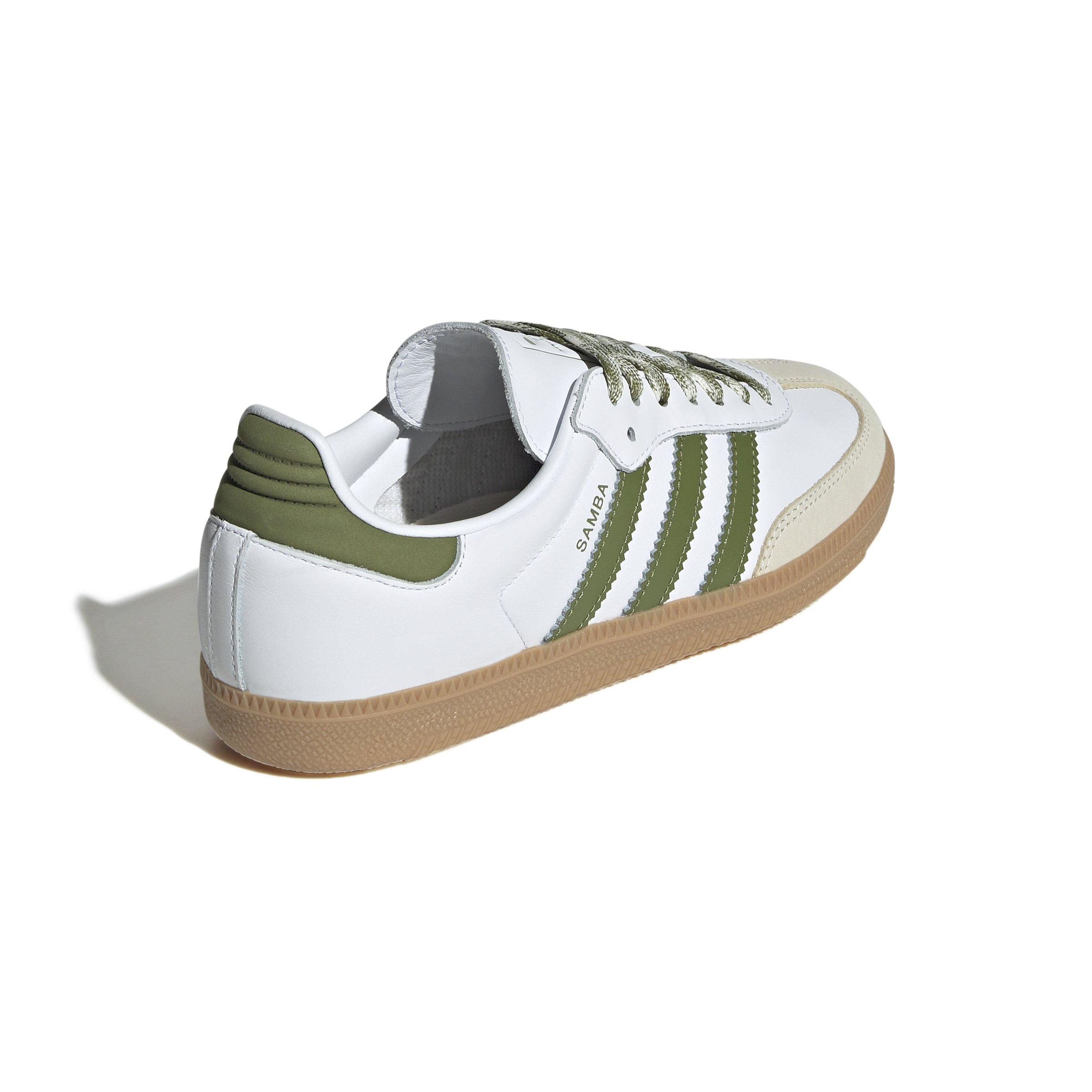 adidas Originals Samba OG "Ftwr White/Tech Olive/Gum 3" Women's Shoe - WHITE/OLIVE/GUM Thumbnail View 4