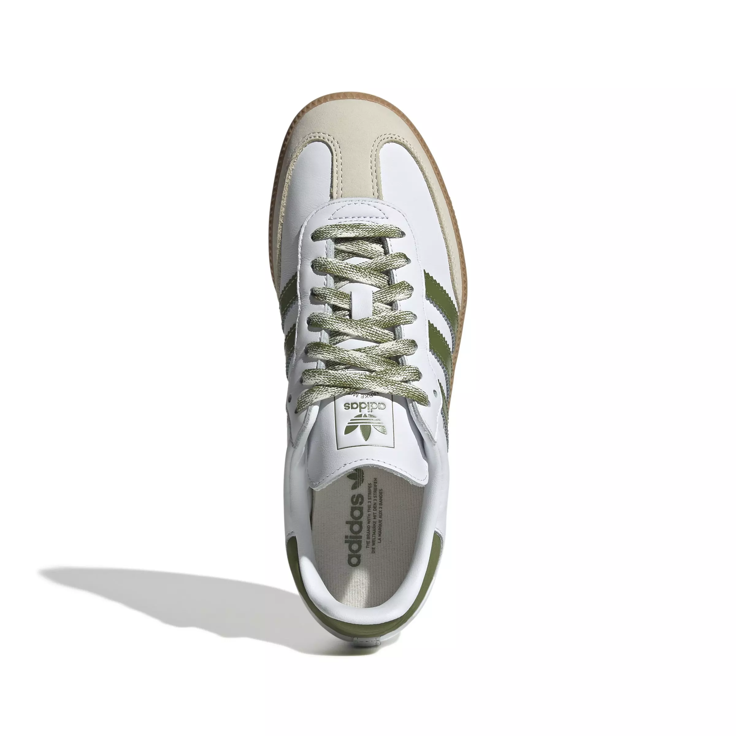 adidas Originals Samba OG "Ftwr White/Tech Olive/Gum 3" Women's Shoe - WHITE/OLIVE/GUM