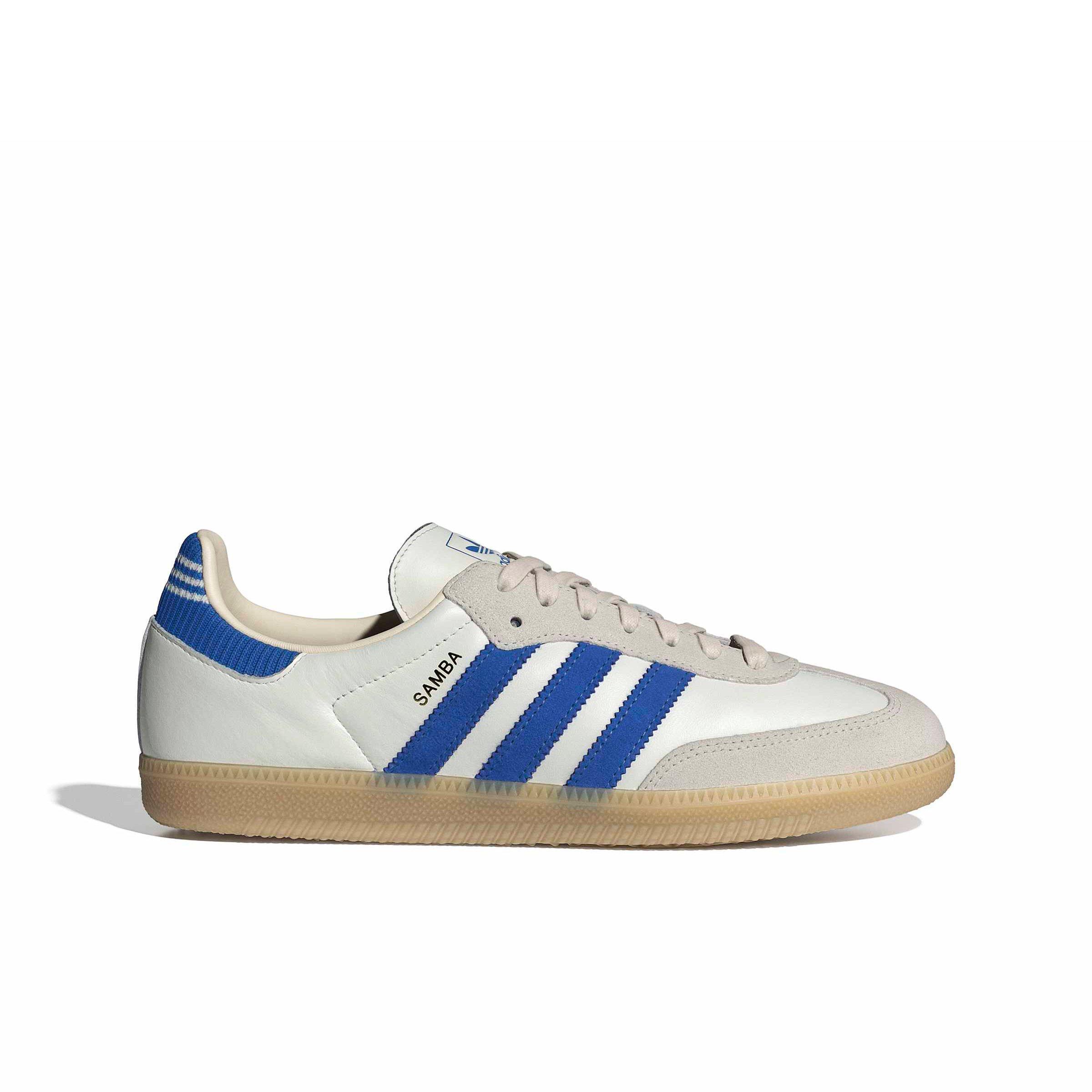 adidas Originals Samba OG "Cloud White/Blue/Gum 3" Men's Shoe - WHITE/BLUE/GUM Thumbnail View 1