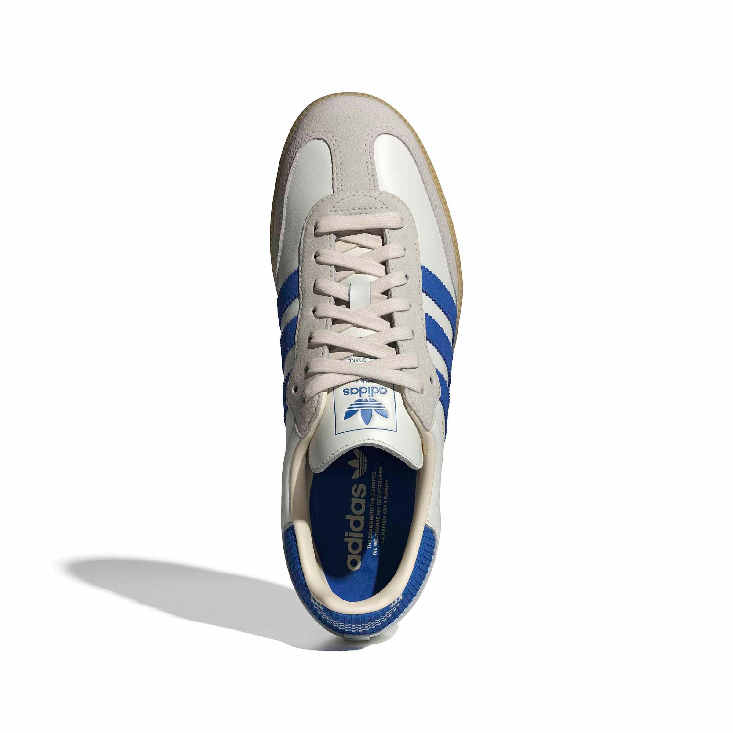 adidas Originals Samba OG "Cloud White/Blue/Gum 3" Men's Shoe - WHITE/BLUE/GUM Thumbnail View 5