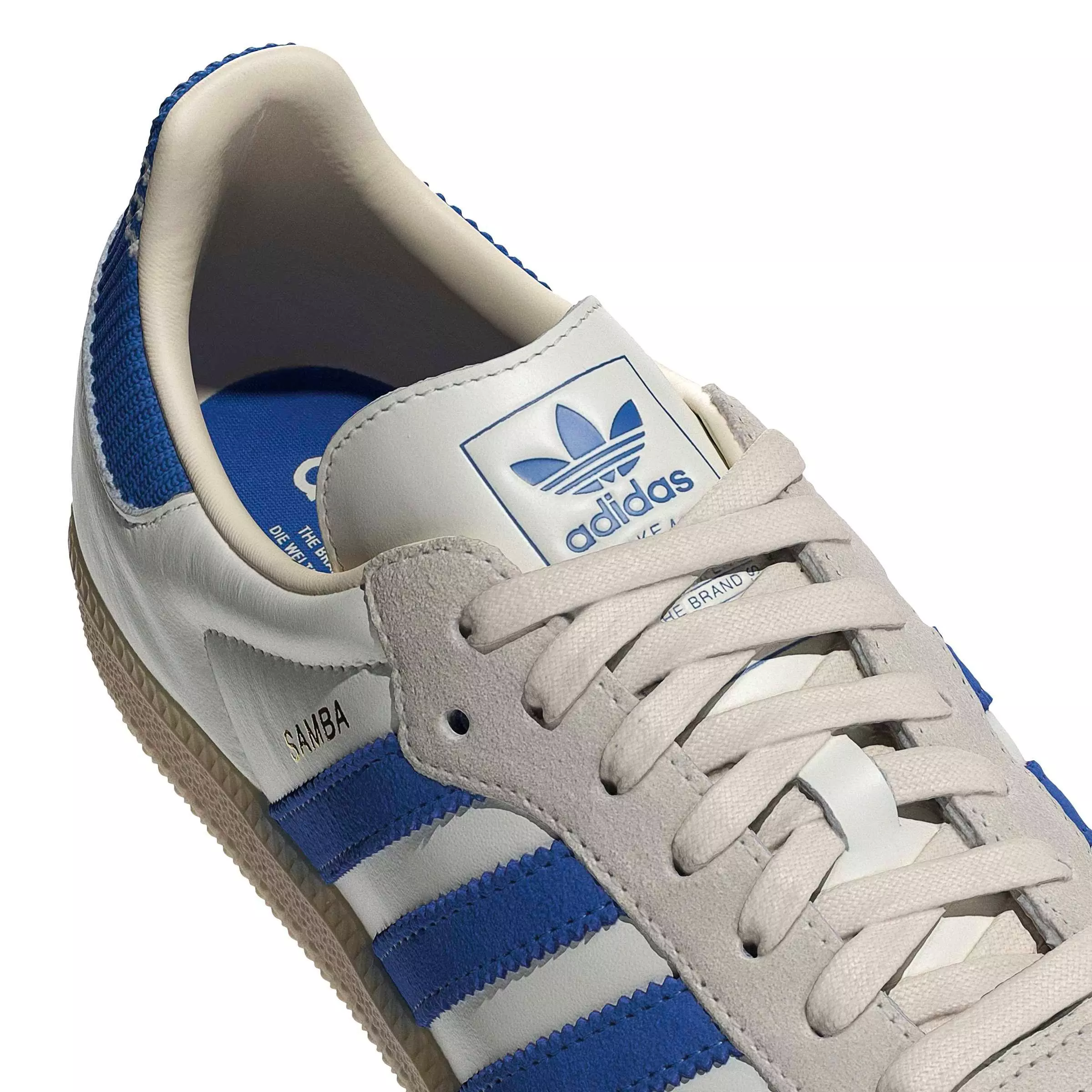 adidas Originals Samba OG "Cloud White/Blue/Gum 3" Men's Shoe - WHITE/BLUE/GUM