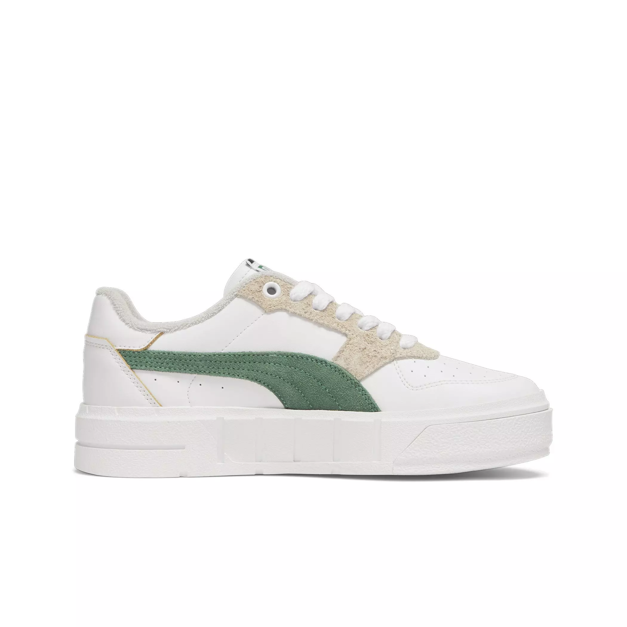 PUMA Cali Court N&T "White/Beige/Green" Women's Shoe - WHITE/BEIGE/GREEN