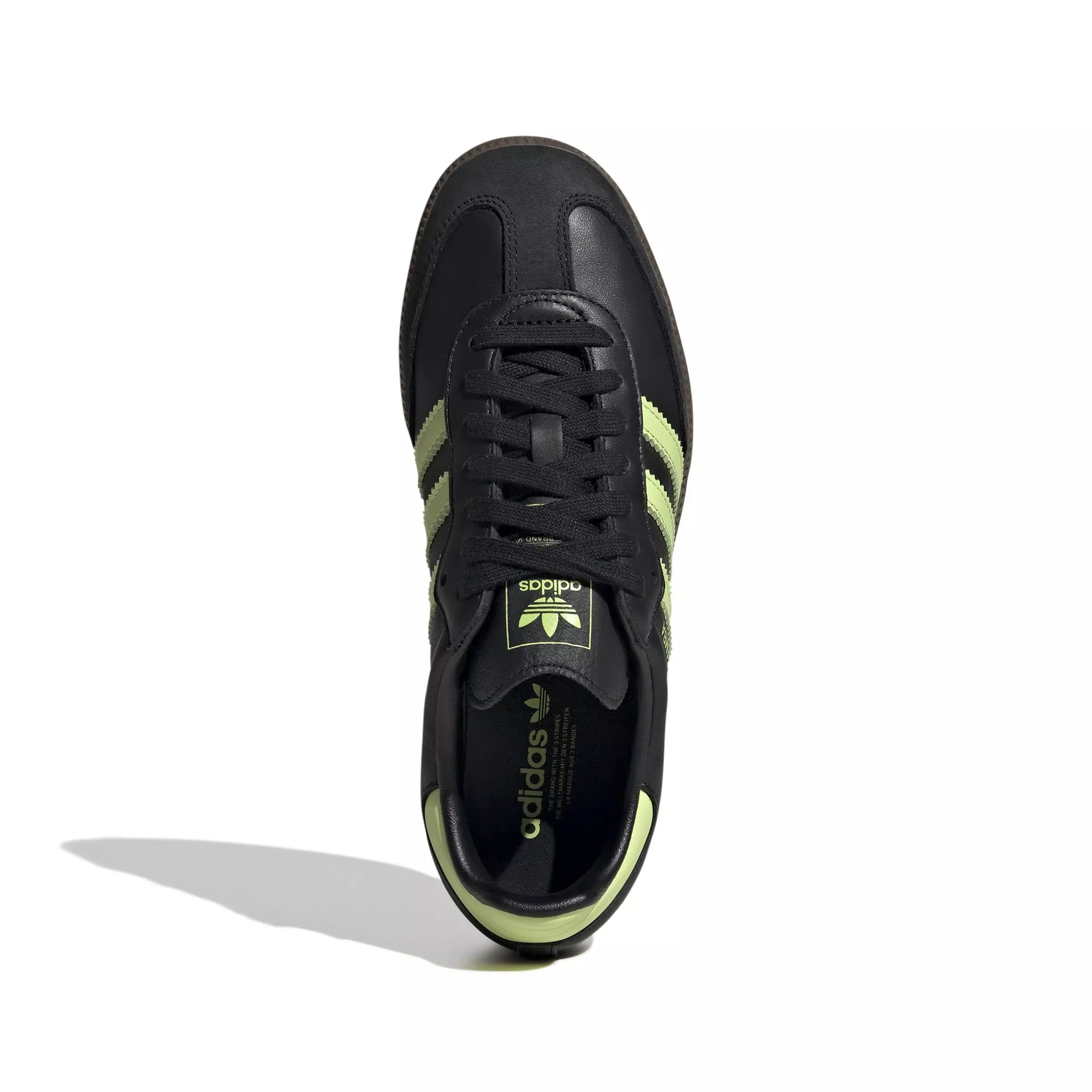 adidas Originals Samba OG "Core Black/Pulse Lime/Gum 5" Women's Shoe - BLACK/LIME/GUM