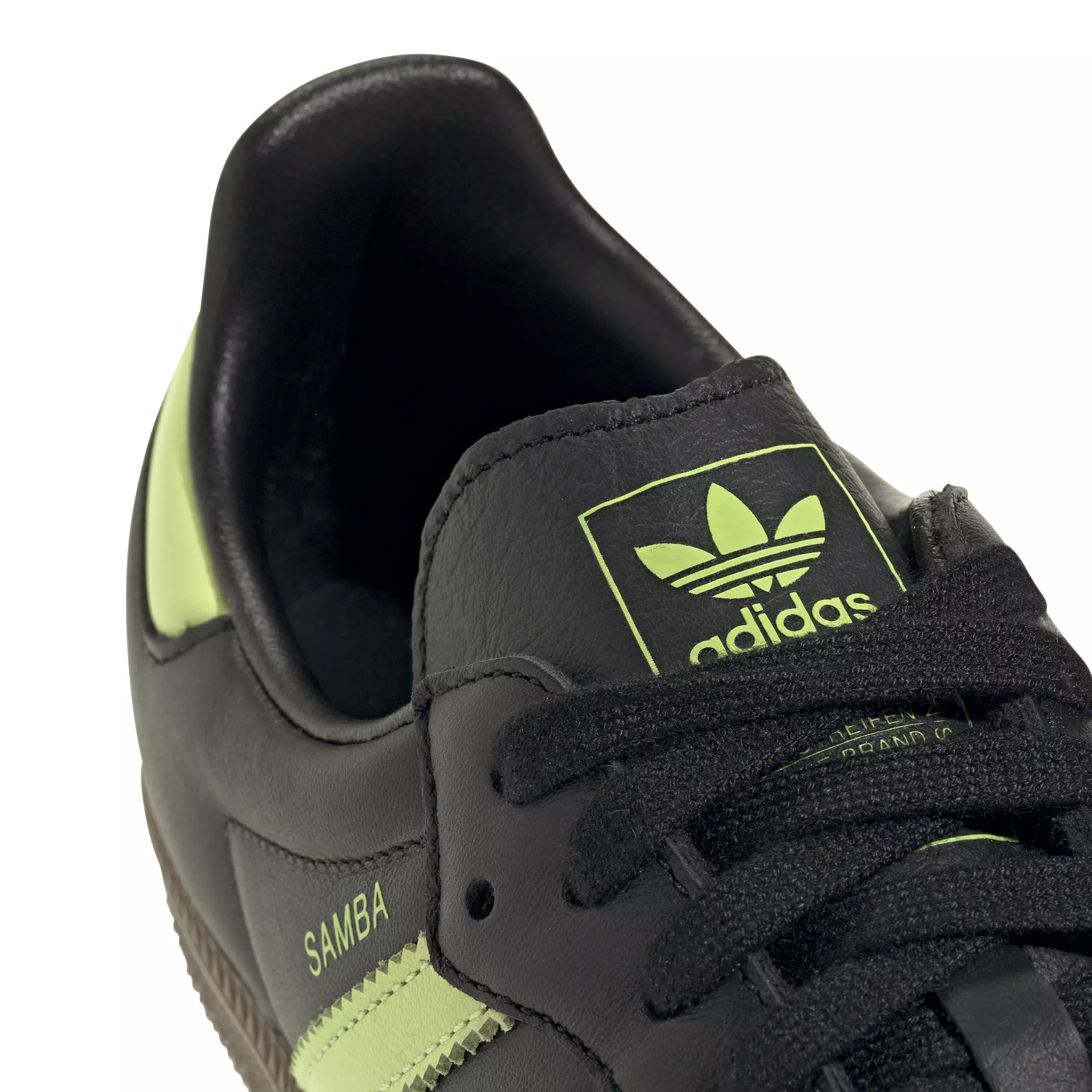 adidas Originals Samba OG "Core Black/Pulse Lime/Gum 5" Women's Shoe - BLACK/LIME/GUM