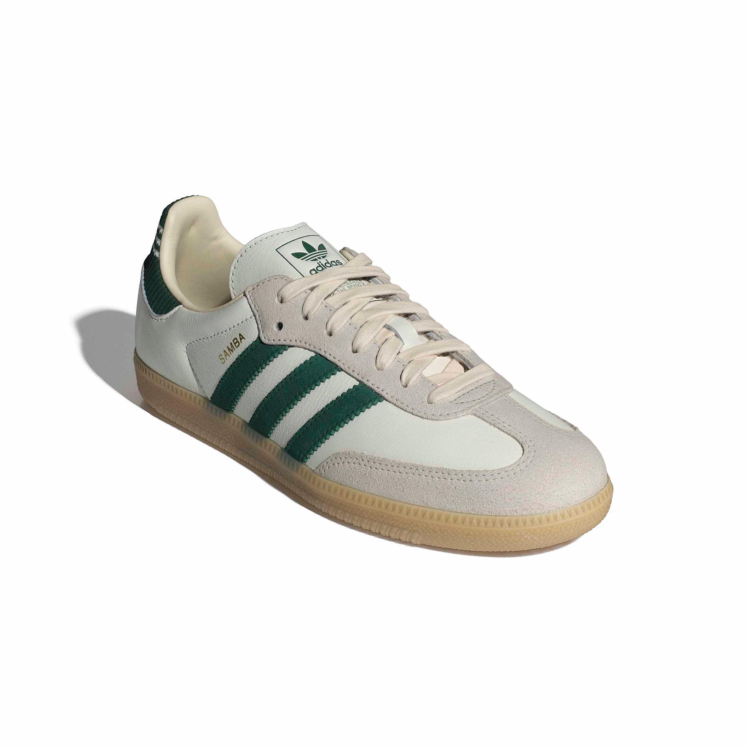 adidas Originals Samba OG "Cloud White/Collegiate Green/Gum 3" Men's Shoe - WHITE/GREEN/GUM Thumbnail View 3