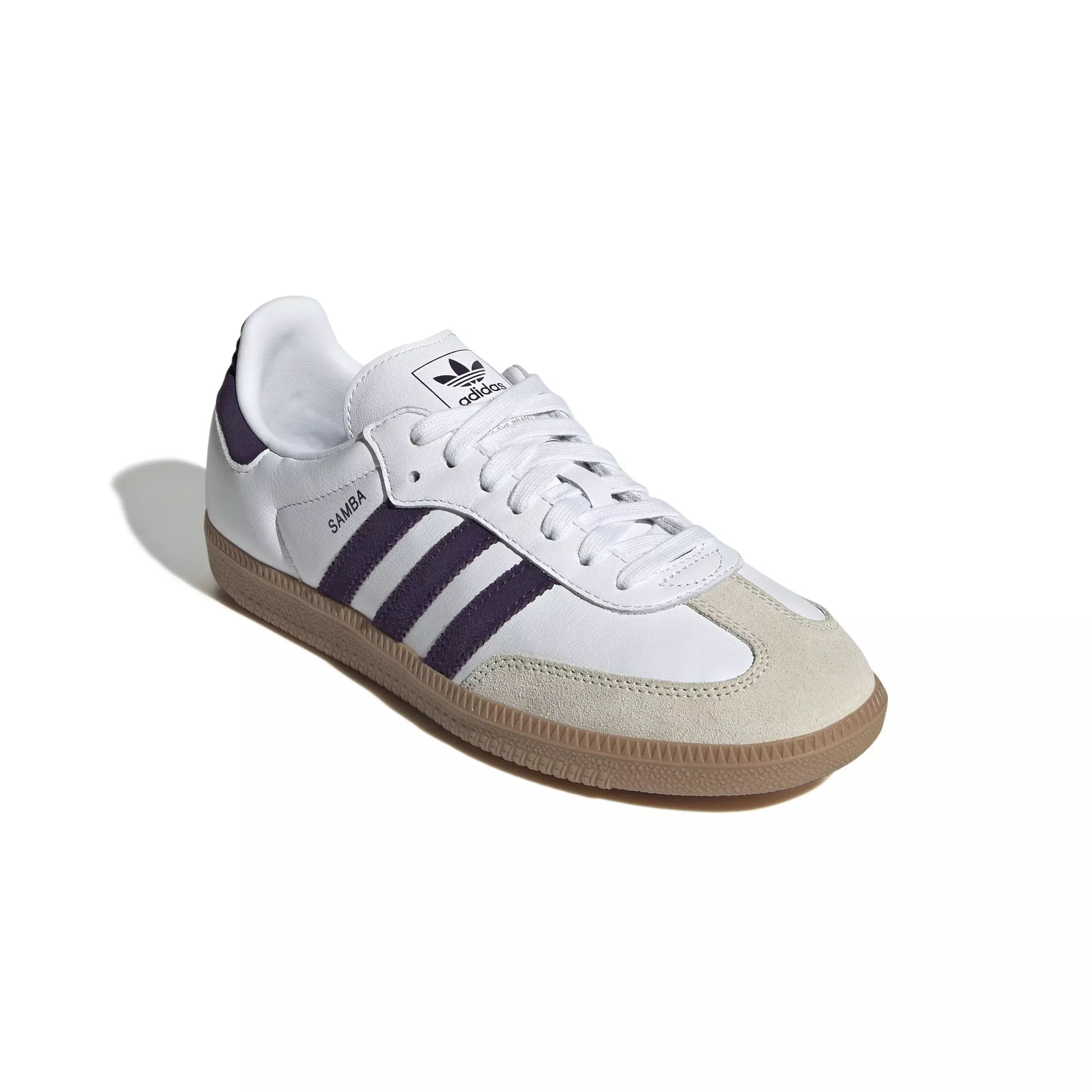 adidas Originals Samba OG "Cloud White/Alumina/Aurora Plum" Women's Shoe - WHITE/ALUMINA/PLUM
