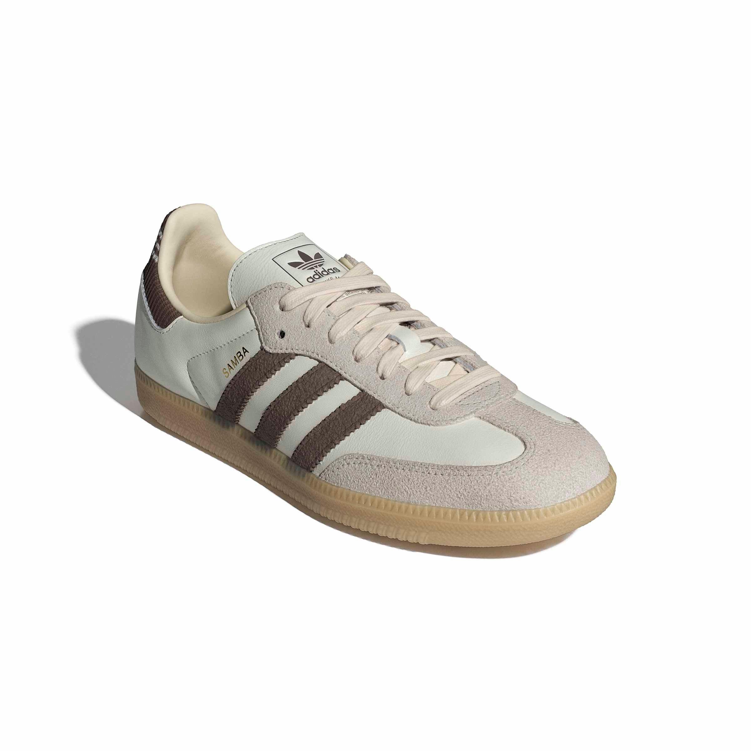 adidas Originals Samba OG "Cloud White/Earth Strata/Gum 3" Men's Shoe - WHITE/EARTH/GUM Thumbnail View 3