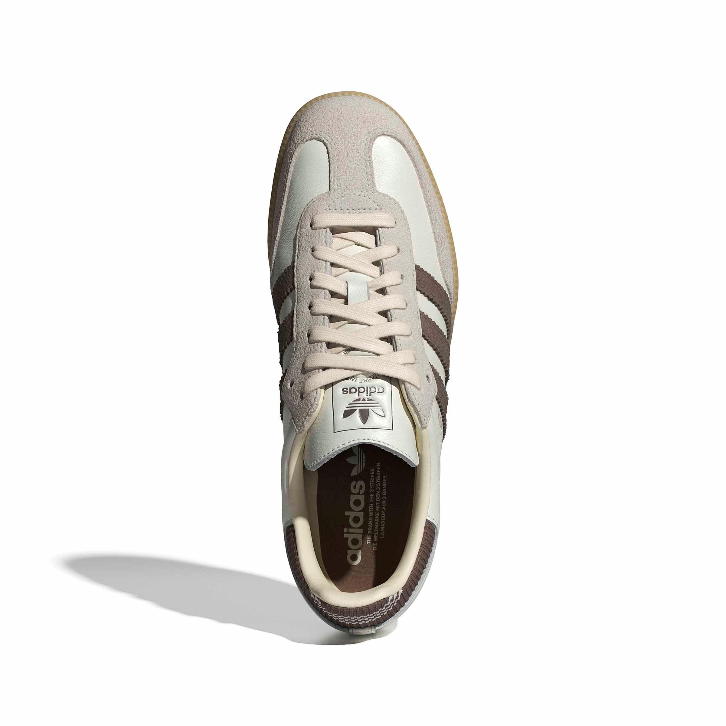 adidas Originals Samba OG "Cloud White/Earth Strata/Gum 3" Men's Shoe - WHITE/EARTH/GUM Thumbnail View 5
