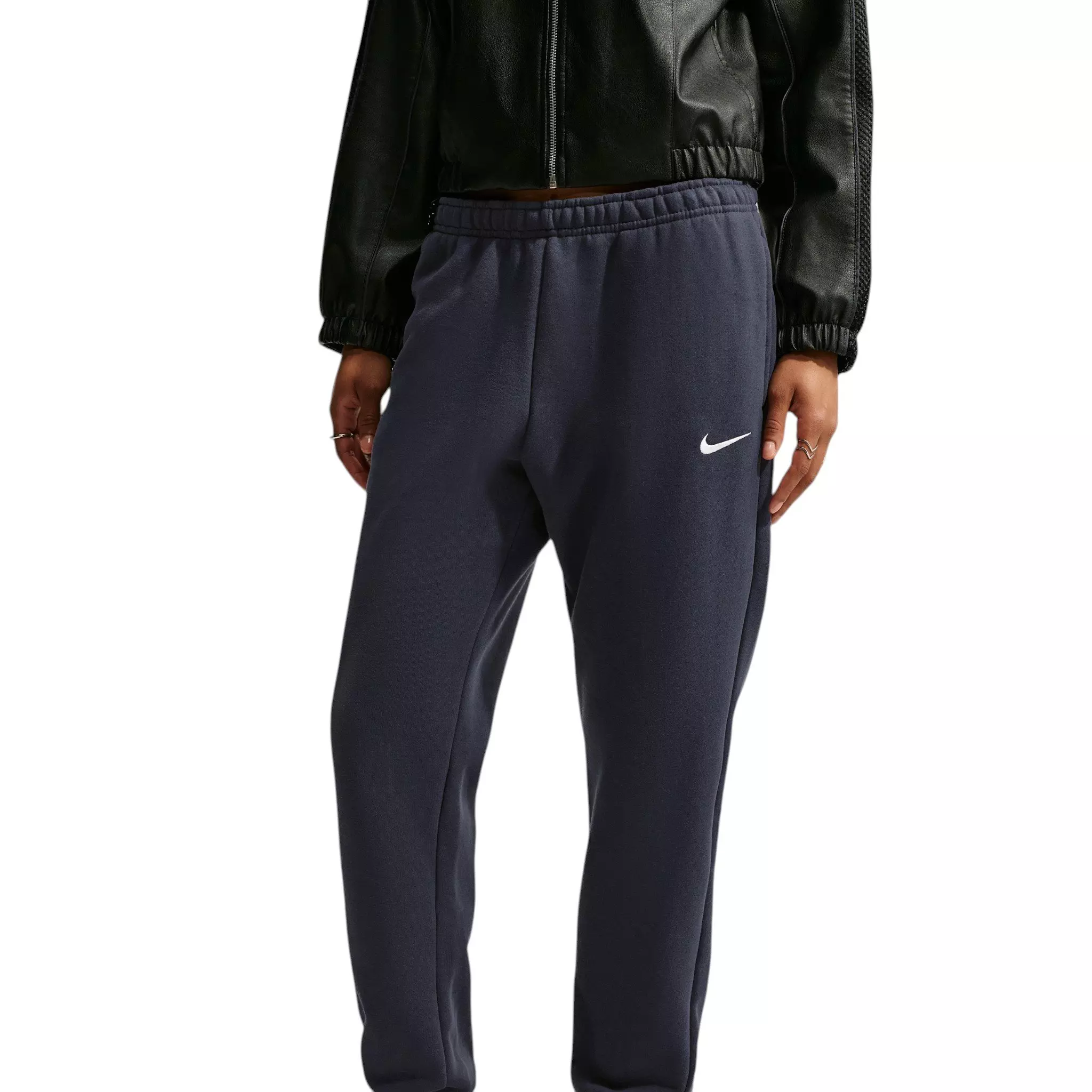 Nike Women's Studio Fleece Medium Weight Mid-Rise Joggers - Grey - GREY