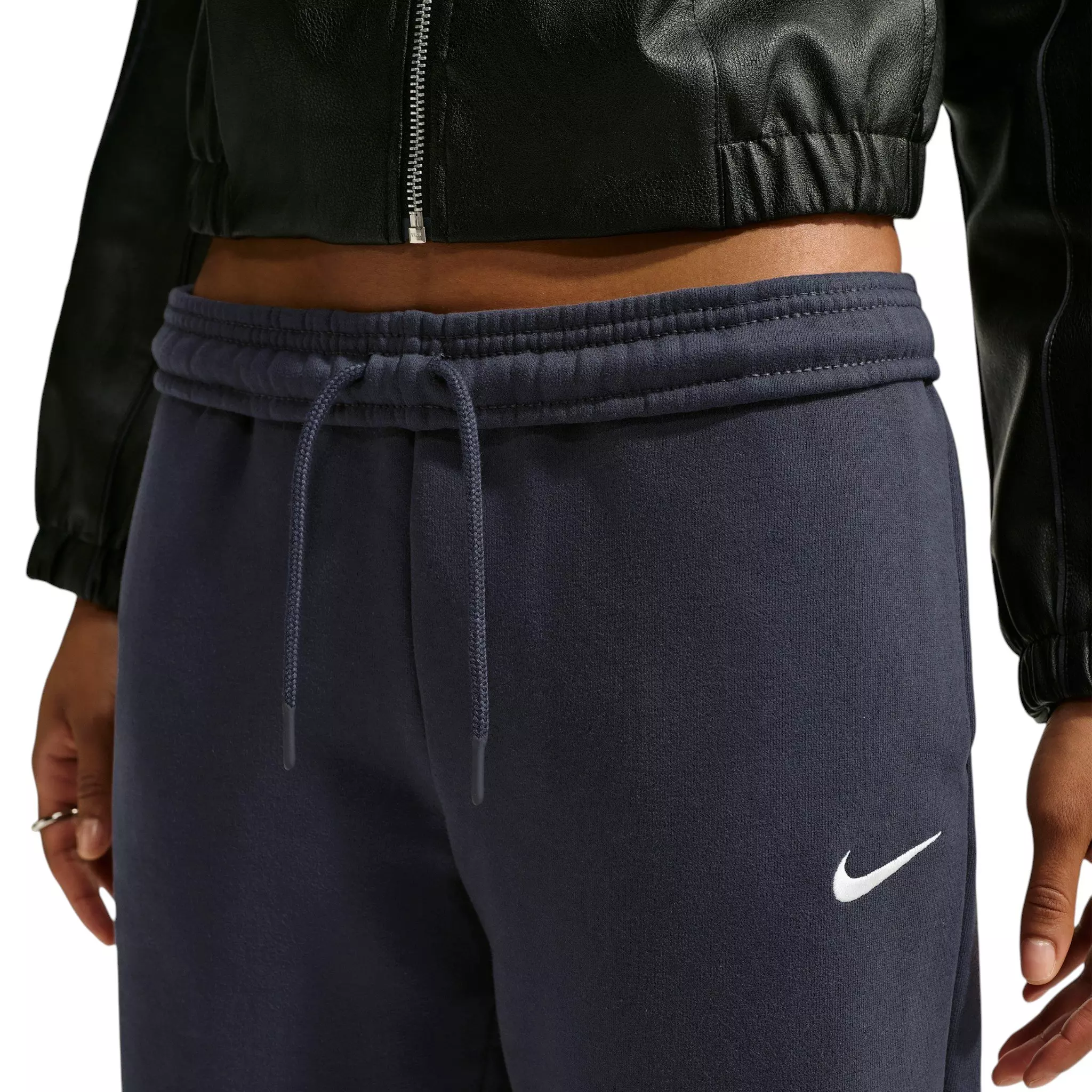 Nike Women's Studio Fleece Medium Weight Mid-Rise Joggers - Grey - GREY