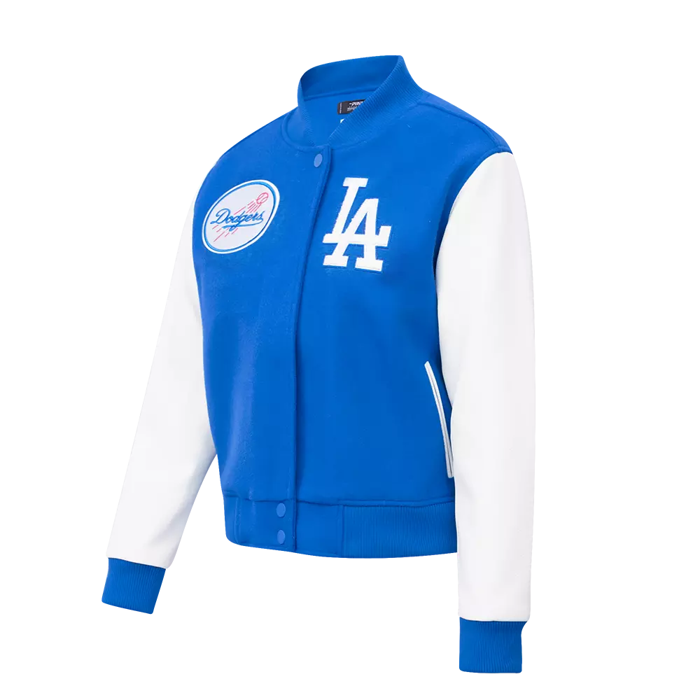 Pro Standard Women's Los Angeles Dodgers Classic Wool Varsity Jacket -Blue/White - BLUE/WHITE