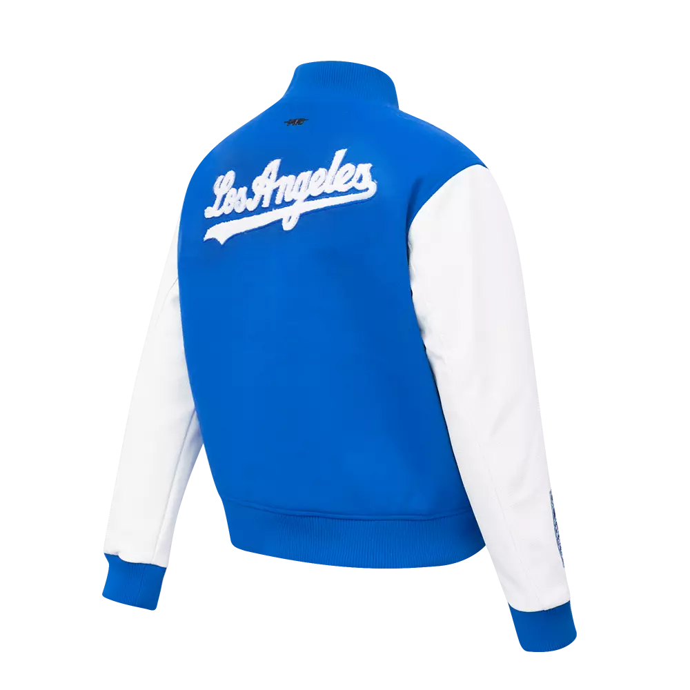 Pro Standard Women's Los Angeles Dodgers Classic Wool Varsity Jacket - Blue/White - BLUE/WHITE