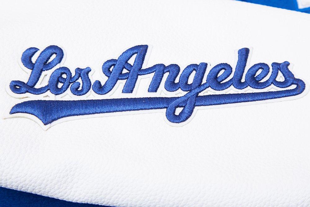 Pro Standard Women's Los Angeles Dodgers Classic Wool Varsity Jacket - Blue/White - BLUE/WHITE Thumbnail View 7