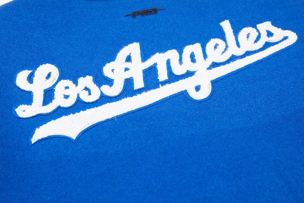 Pro Standard Women's Los Angeles Dodgers Classic Wool Varsity Jacket -Blue/White - BLUE/WHITE Thumbnail View 8