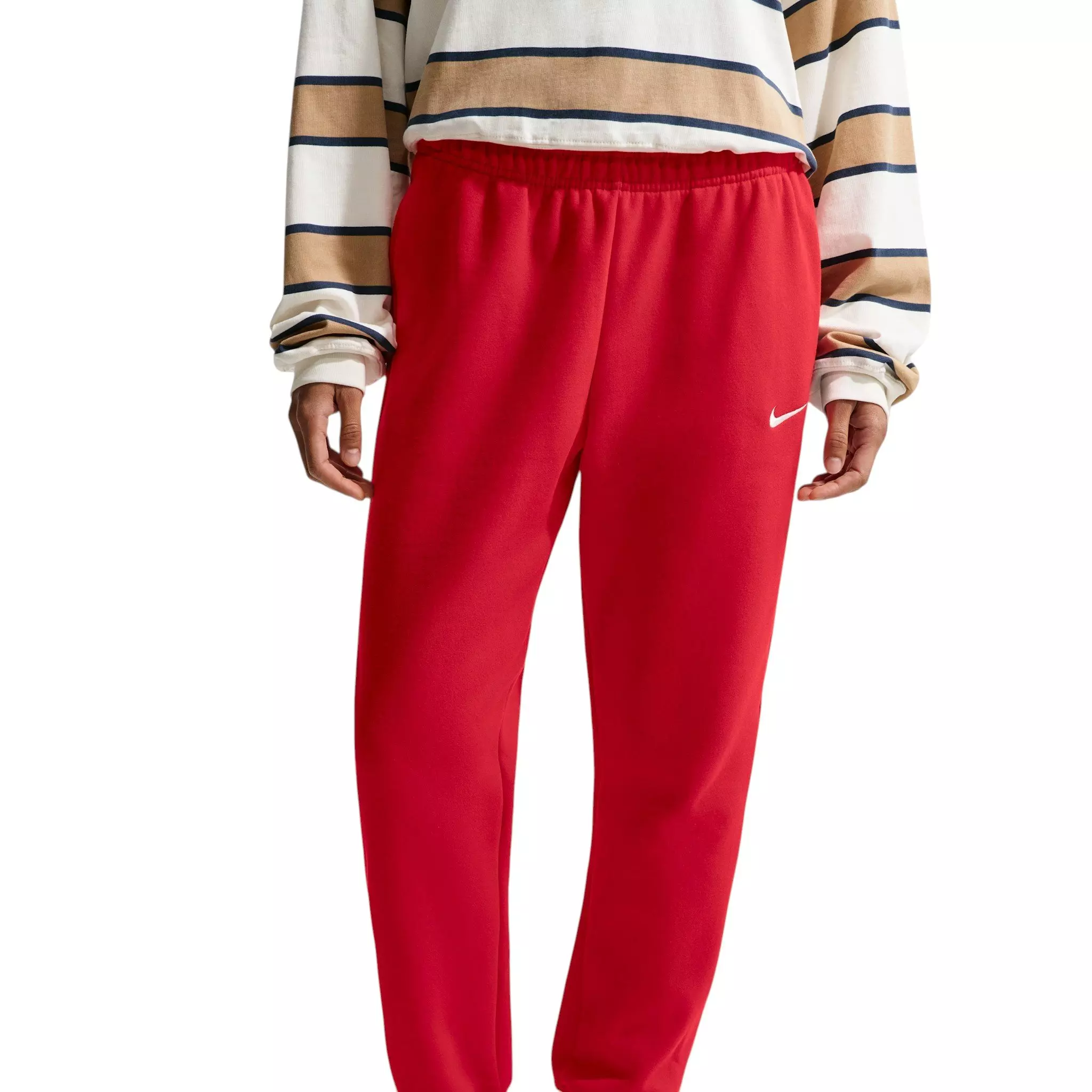 Nike Women's Studio Fleece Medium Weight Mid-Rise Joggers - Red - RED