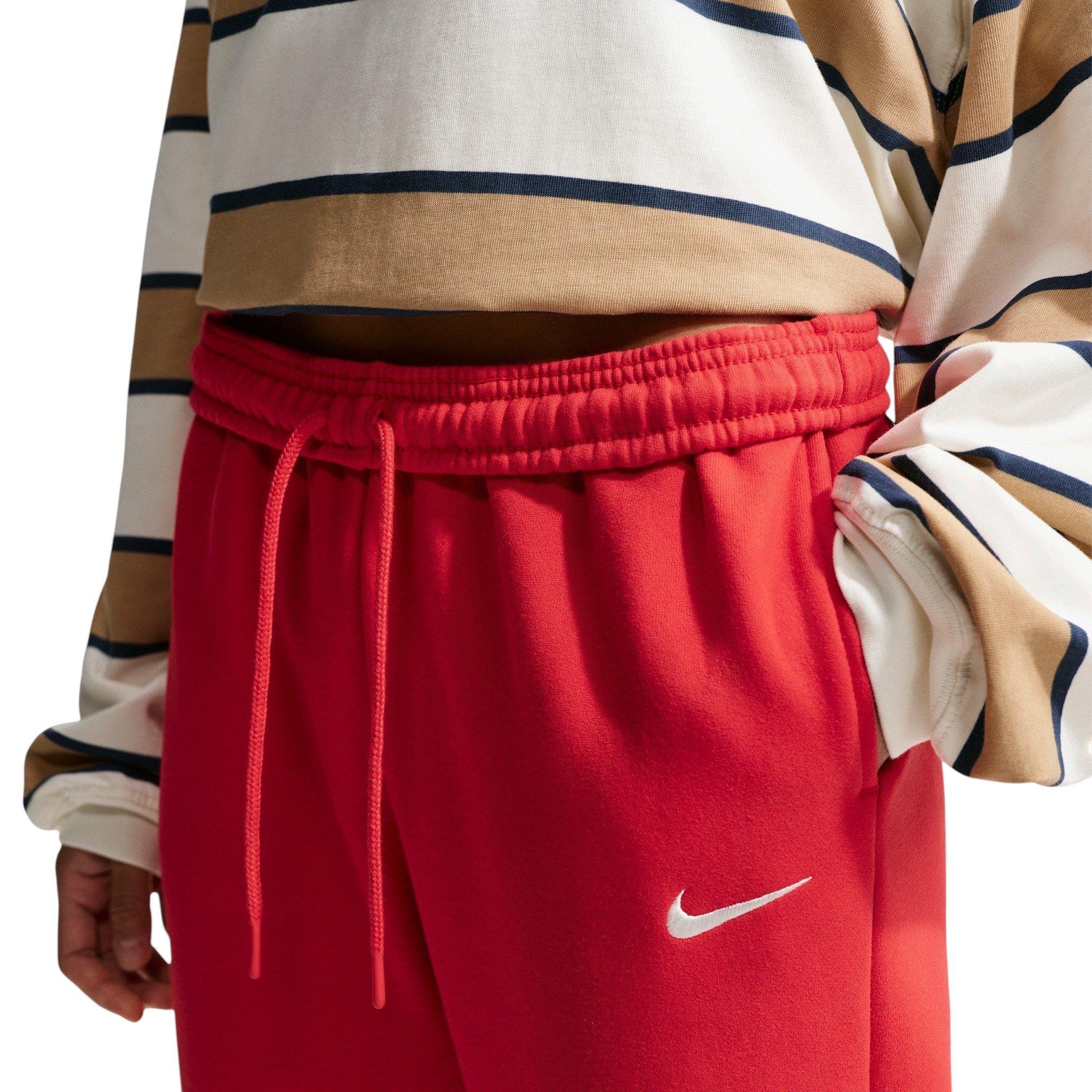 Nike Women's Studio Fleece Medium Weight Mid-Rise Joggers - Red - RED