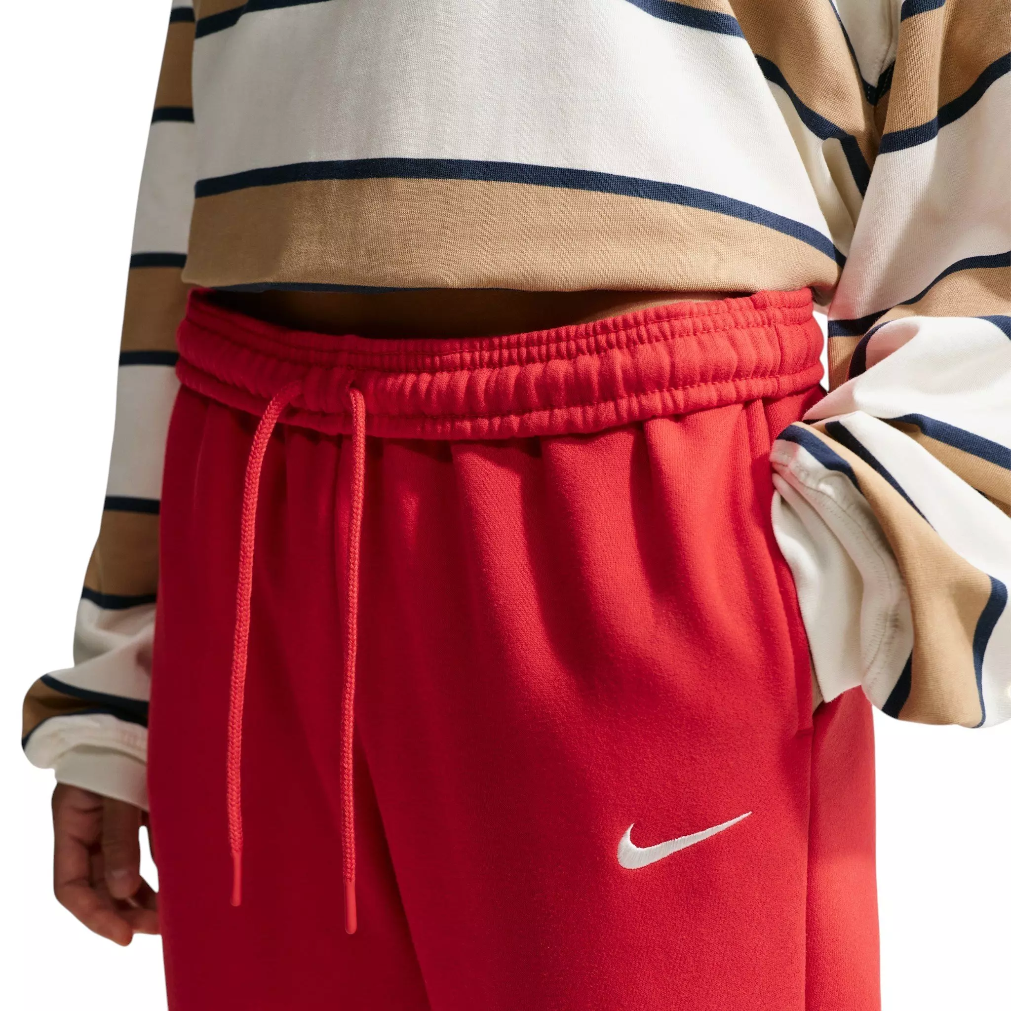 Nike Women's Studio Fleece Medium Weight Mid-Rise Joggers - Red - RED