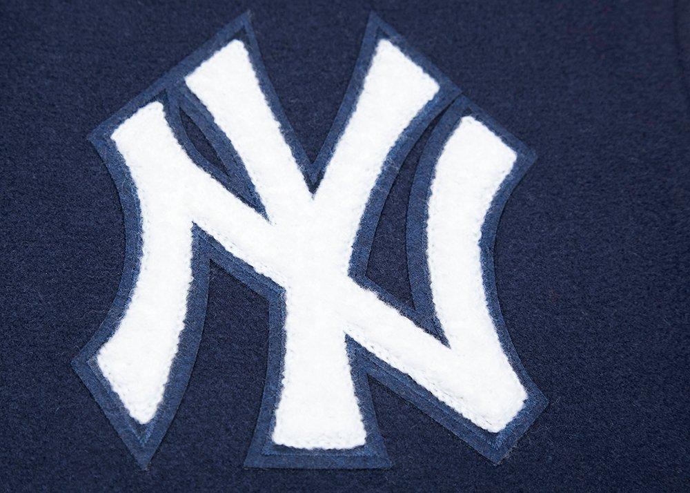 Pro Standard Women's New York Yankees Classic Wool Varsity Jacket -Navy/White - NAVY/WHITE Thumbnail View 6