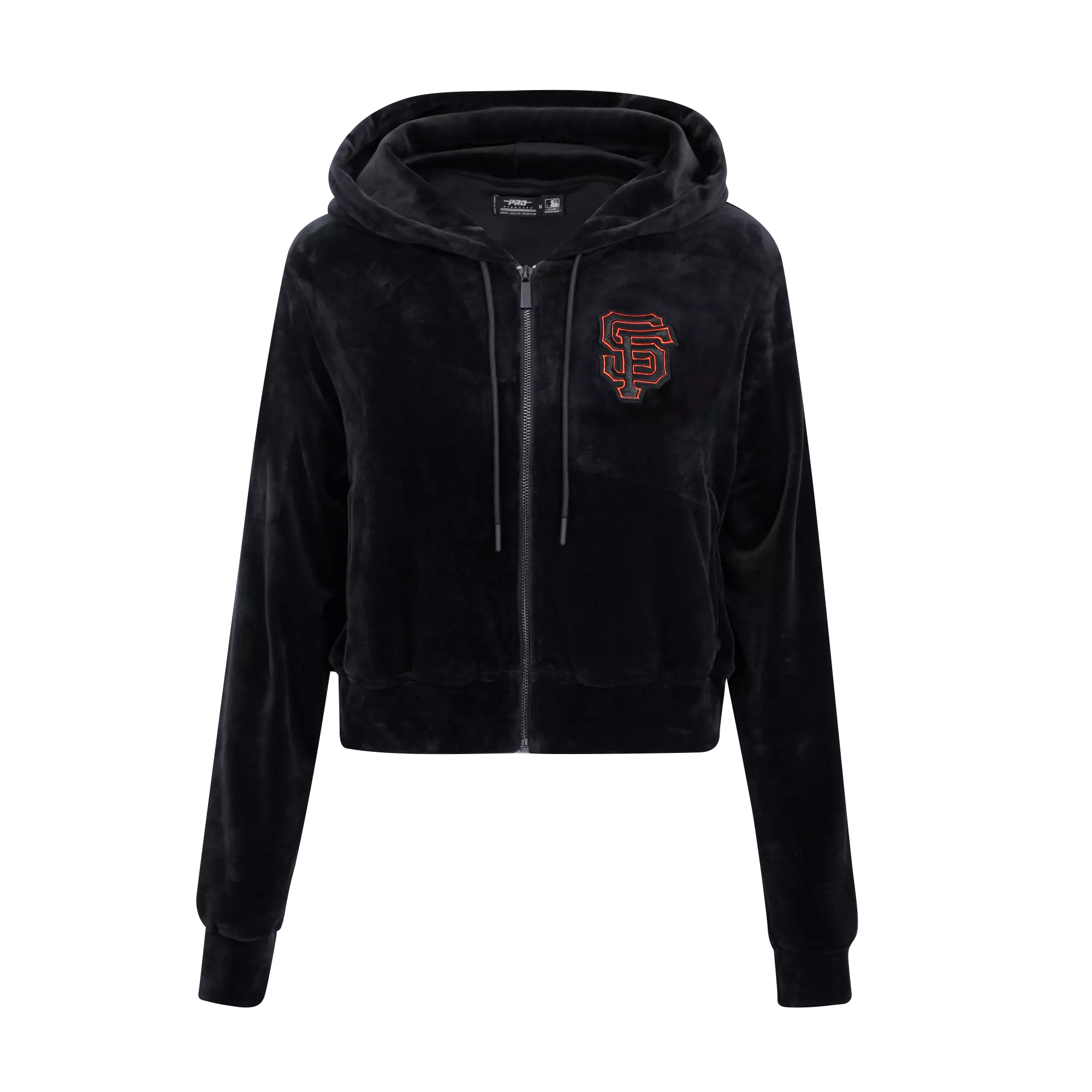 Pro Standard Women's San Francisco Giants Classic Velour Full-Zip PO Jacket -Black - BLACK