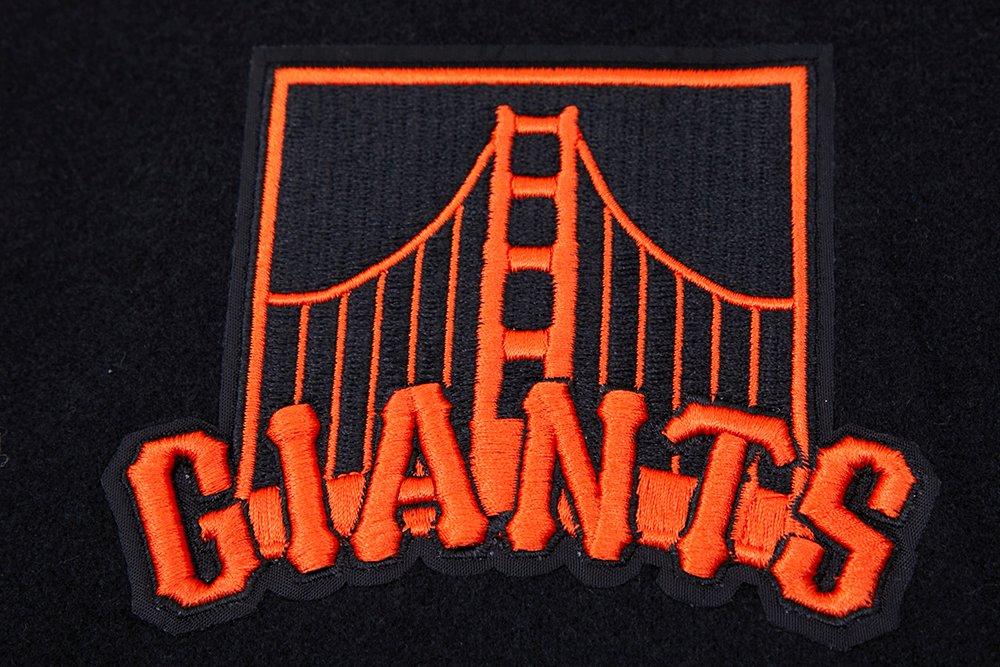 Pro Standard Women's San Francisco Giants Classic Wool Varsity Jacket -Black/White - BLACK/WHITE Thumbnail View 5