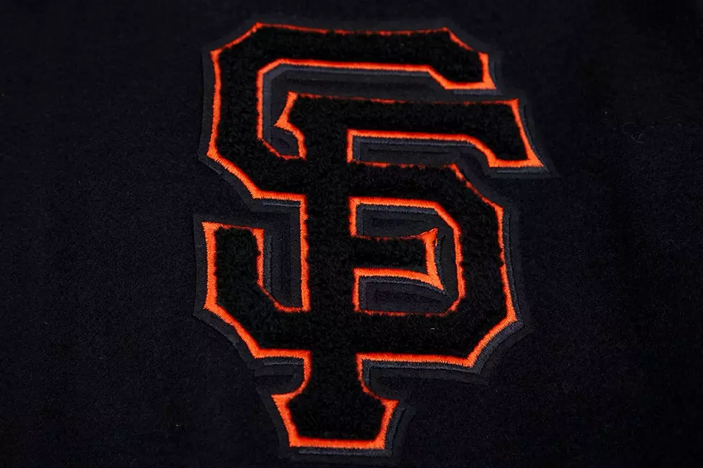 Pro Standard Women's San Francisco Giants Classic Wool Varsity Jacket -Black/White - BLACK/WHITE