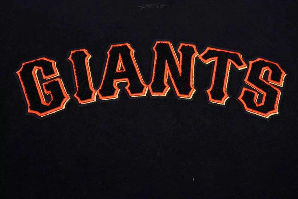 Pro Standard Women's San Francisco Giants Classic Wool Varsity Jacket - Black/White - BLACK/WHITE