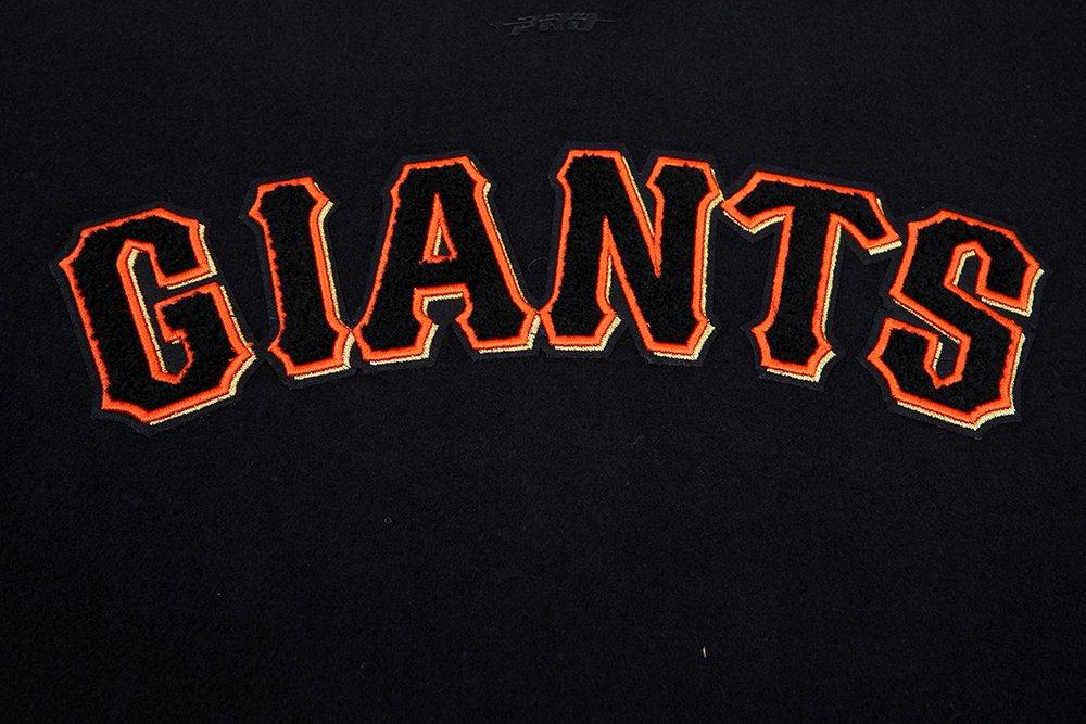 Pro Standard Women's San Francisco Giants Classic Wool Varsity Jacket -Black/White - BLACK/WHITE Thumbnail View 8