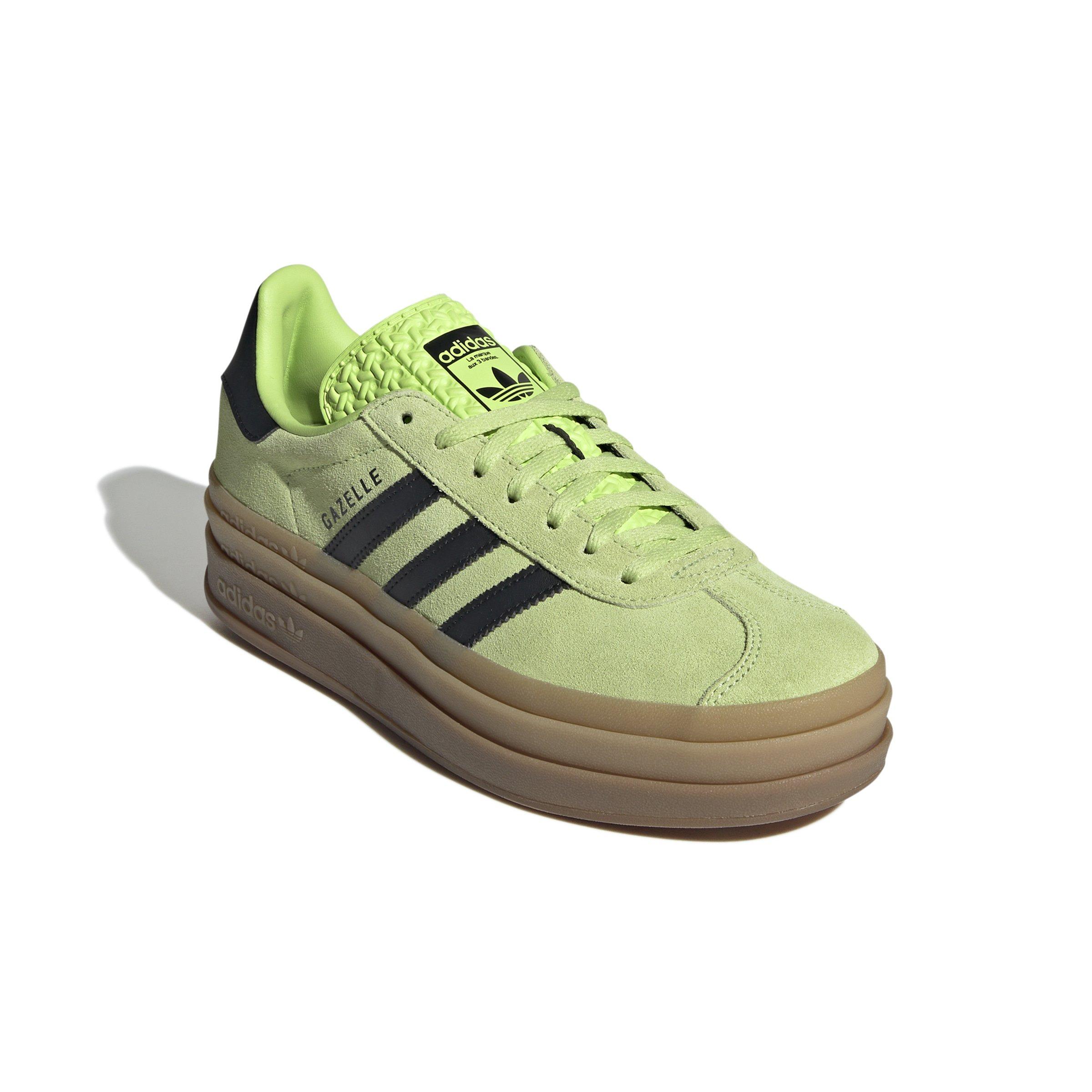 adidas Originals Gazelle Bold "Pulse Lime/Core Black/Gum 2" Women's Shoe - LIME/BLACK/GUM Thumbnail View 3