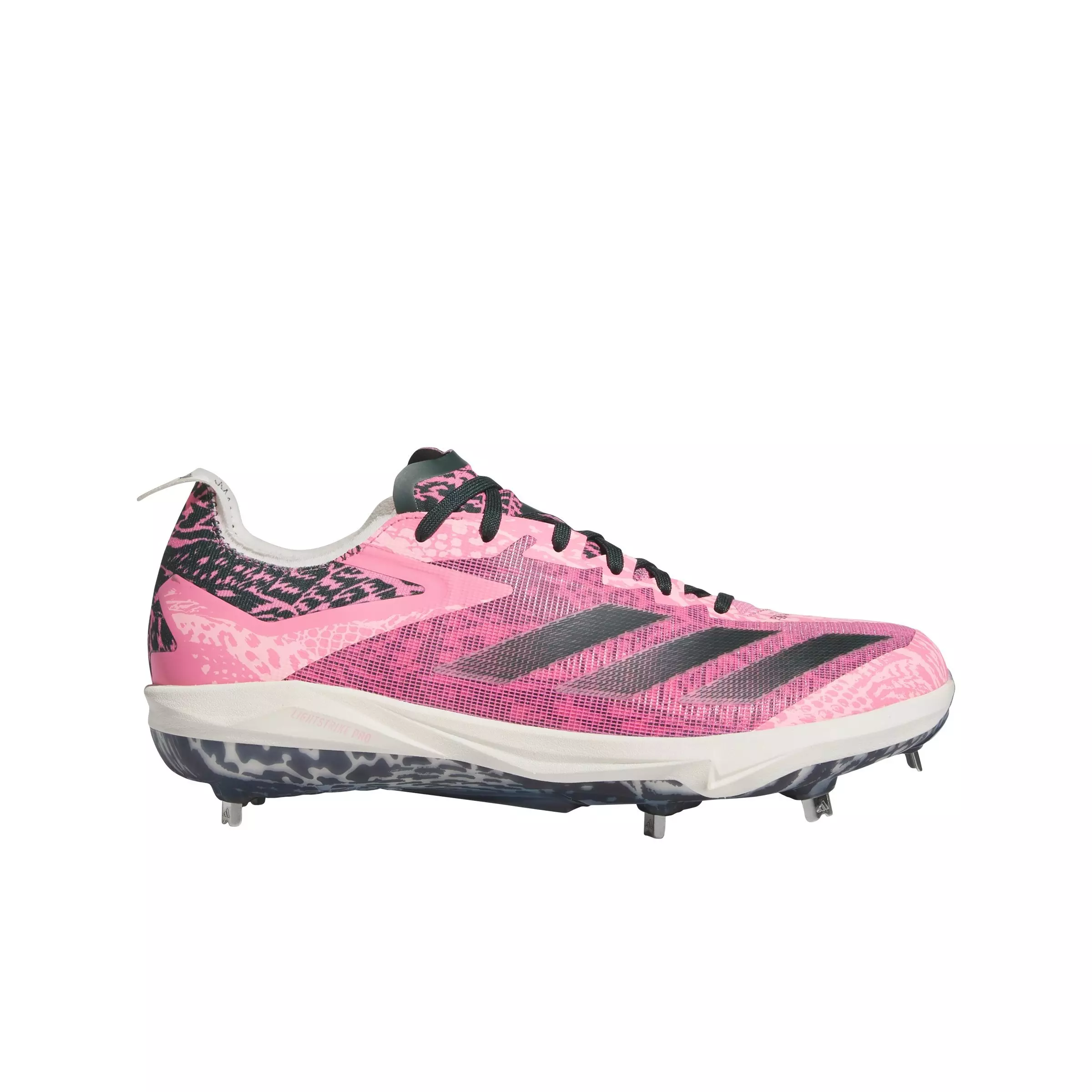 adidas Adizero Electric+ Somos "Pink Spark/Shadow Green/Bliss Pink" Men's Baseball Cleat - PINK/GREEN/PINK