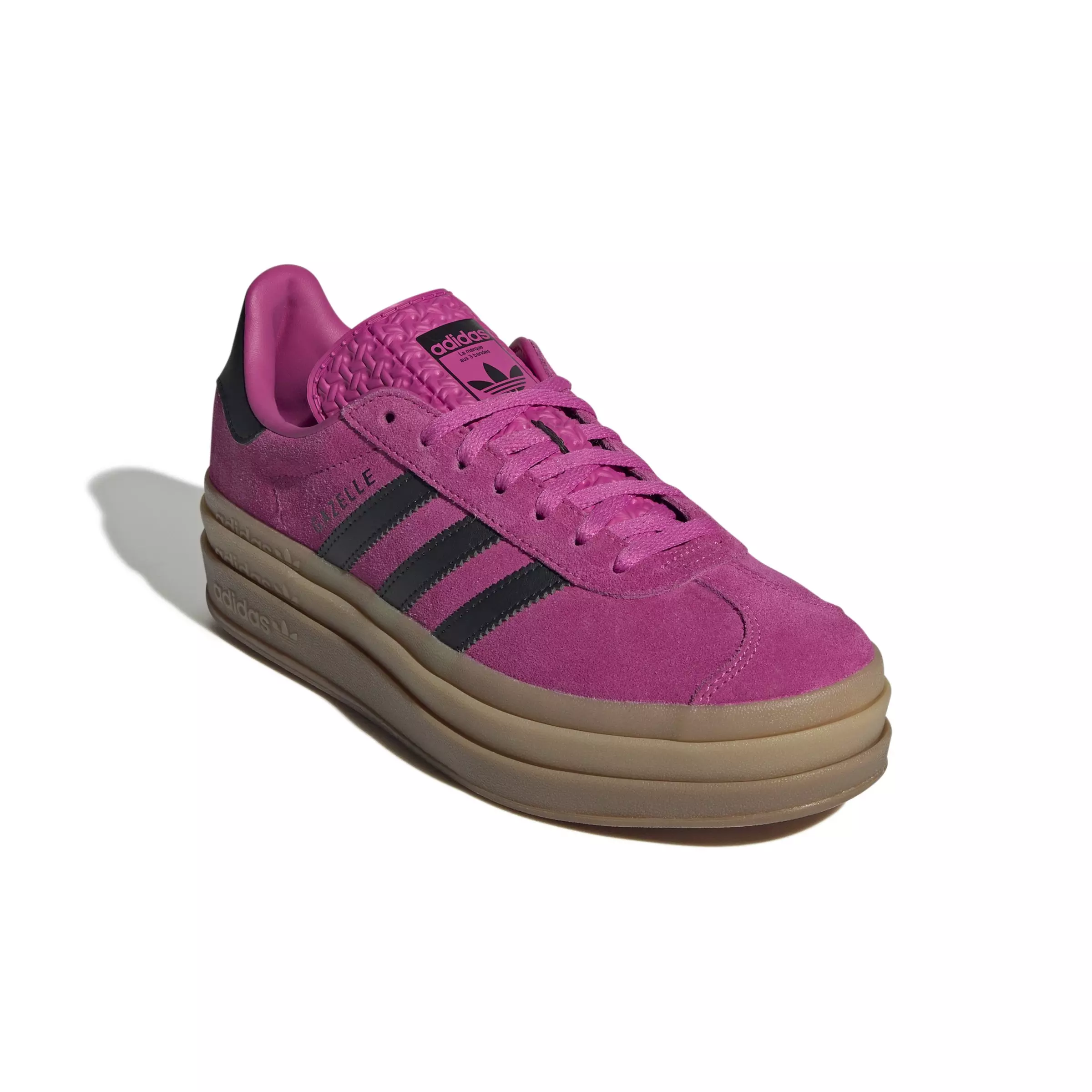 adidas Originals Gazelle Bold "Semi Lucid Fuchsia/Core Black/Gum 2" Women's Shoe - FUCHSIA/BLACK/GUM