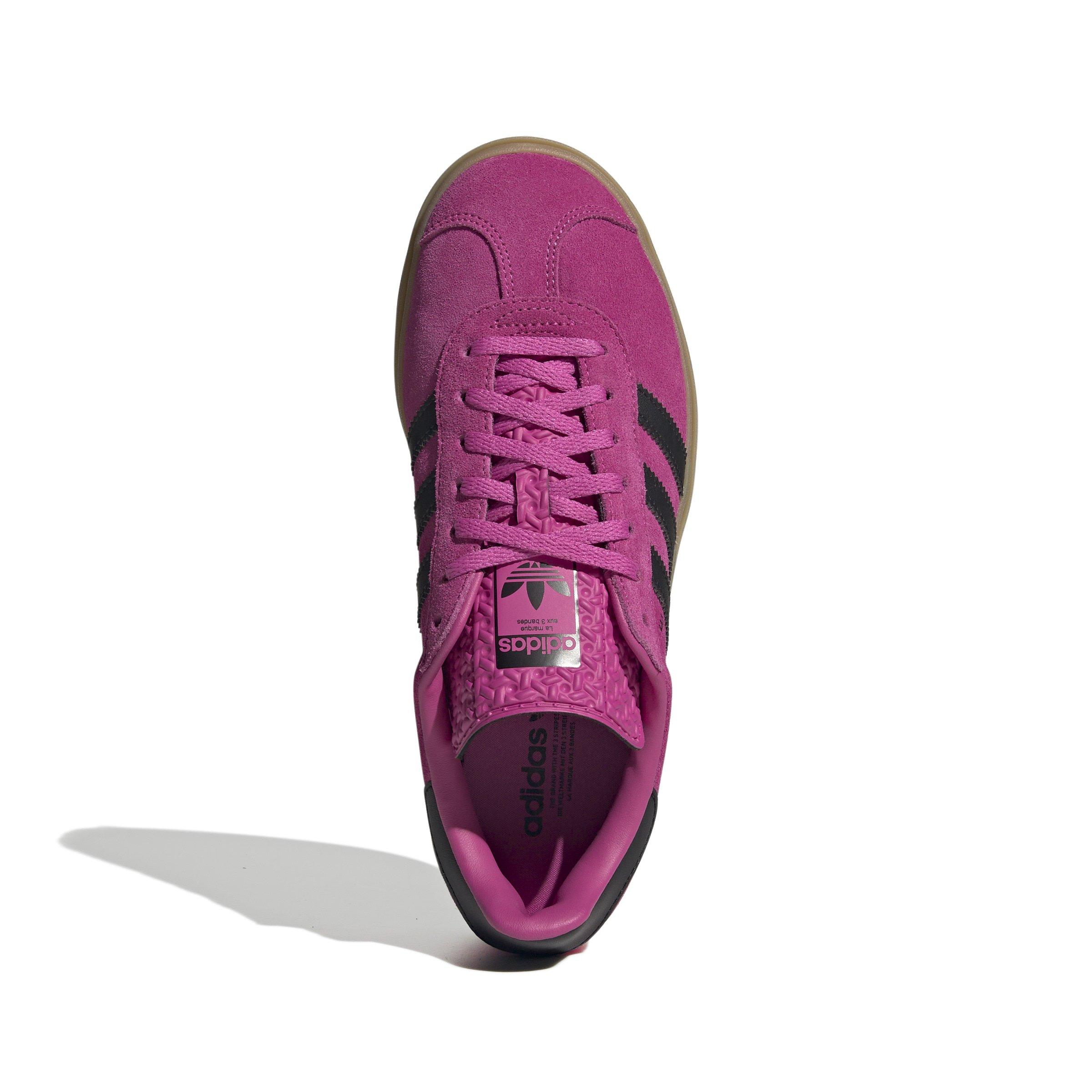 adidas Originals Gazelle Bold "Semi Lucid Fuchsia/Core Black/Gum 2" Women's Shoe - FUCHSIA/BLACK/GUM Thumbnail View 5