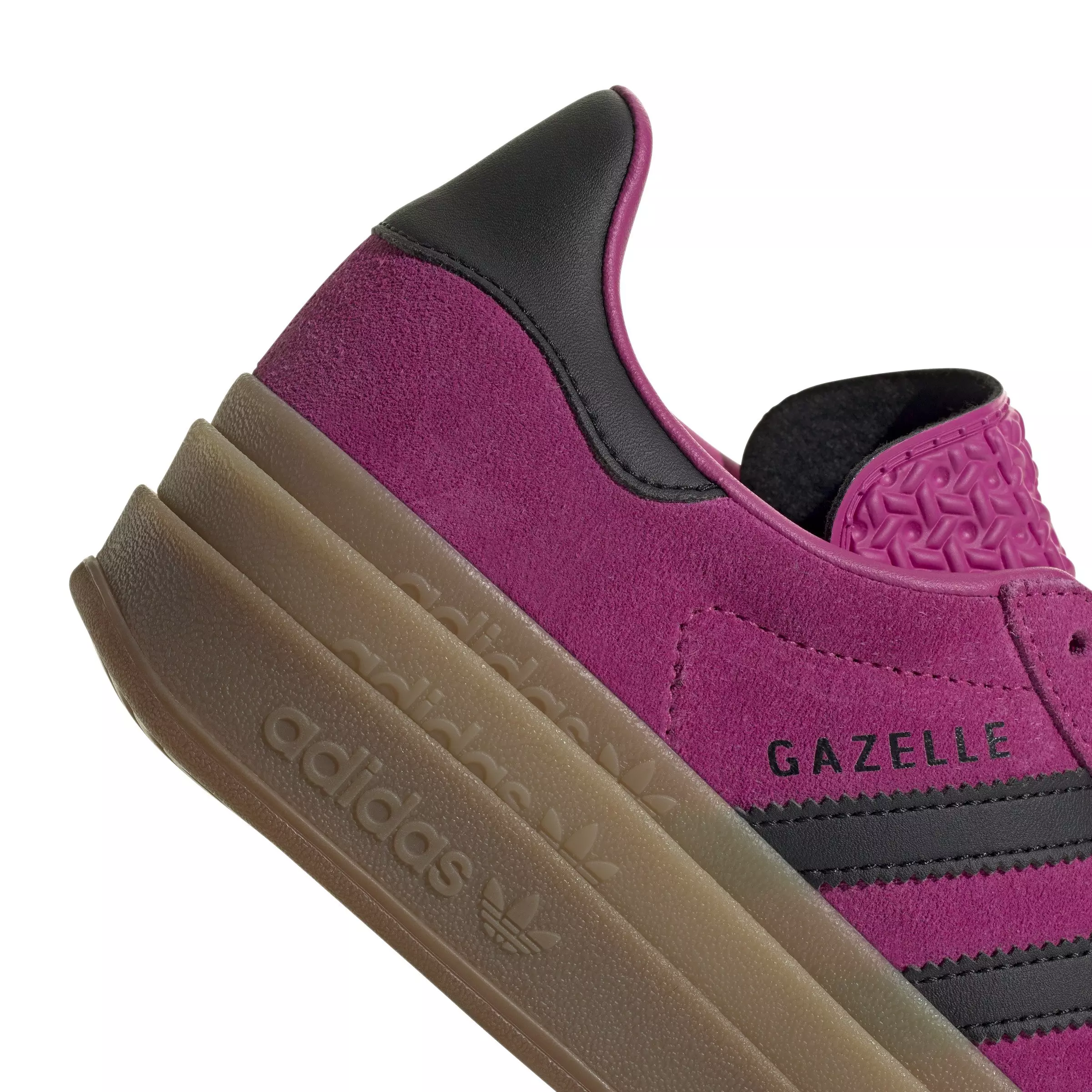 adidas Originals Gazelle Bold "Semi Lucid Fuchsia/Core Black/Gum 2" Women's Shoe - FUCHSIA/BLACK/GUM