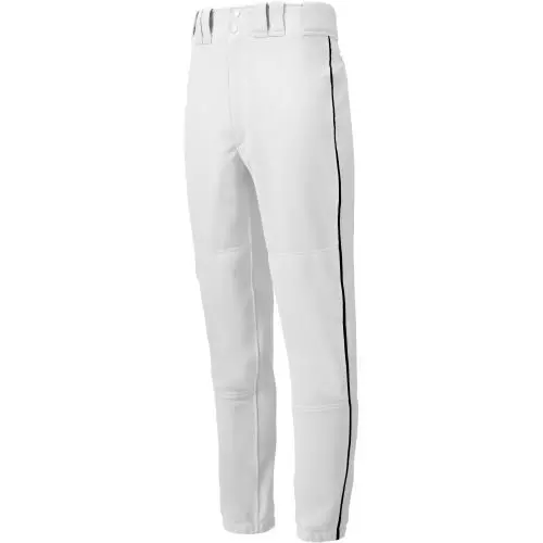Mizuno Adult Premier Piped Pant - WHITE/BLACK
