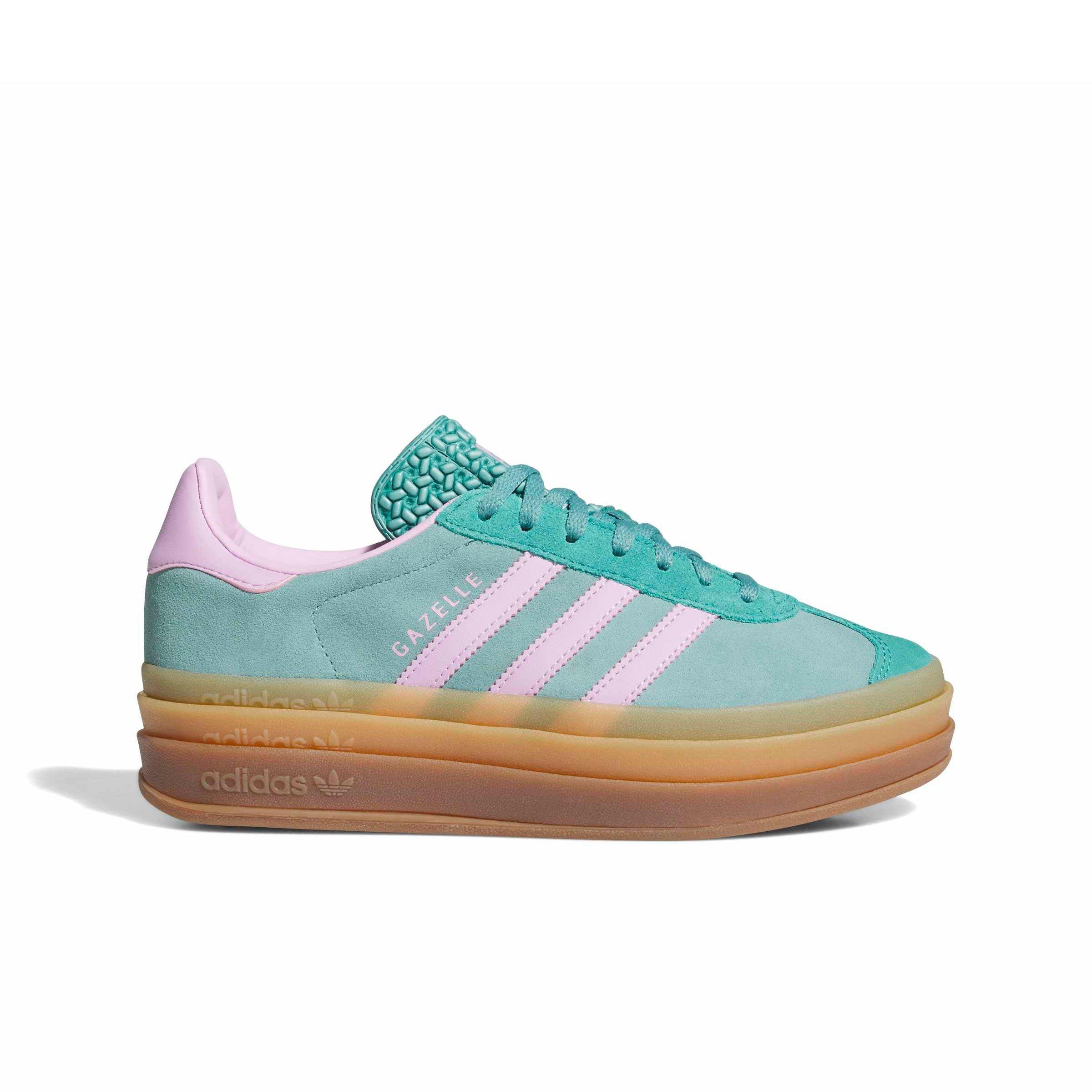adidas Originals Gazelle Bold "Powder Teal/Bliss Lilac/Pure Teal" Women's Shoe - TEAL/LILAC/TEAL Thumbnail View 1