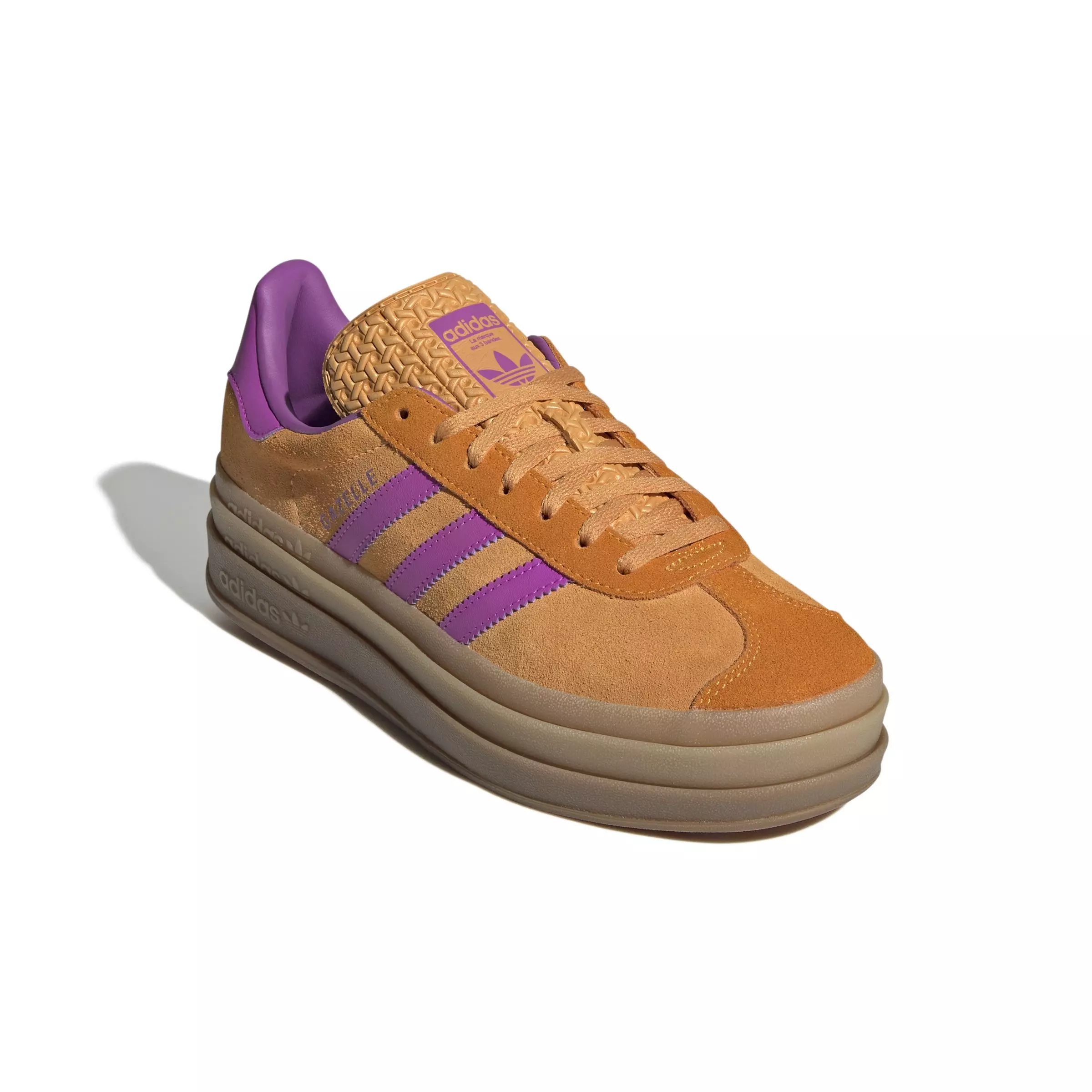 adidas Originals Gazelle Bold "Flash Orange/Purple Burst/Crew Orange" Women's Shoe - ORANGE/PURPLE/ORANGE