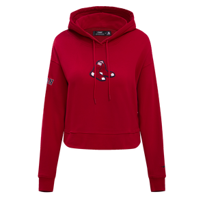 Pro Standard Women's Boston Red Sox Classic Fleece Cropped PO Hoodie Red